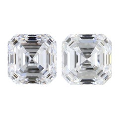 Timeless 2.03ct Double Excellent Ideal Cut Pair of Square Diamonds - GIA