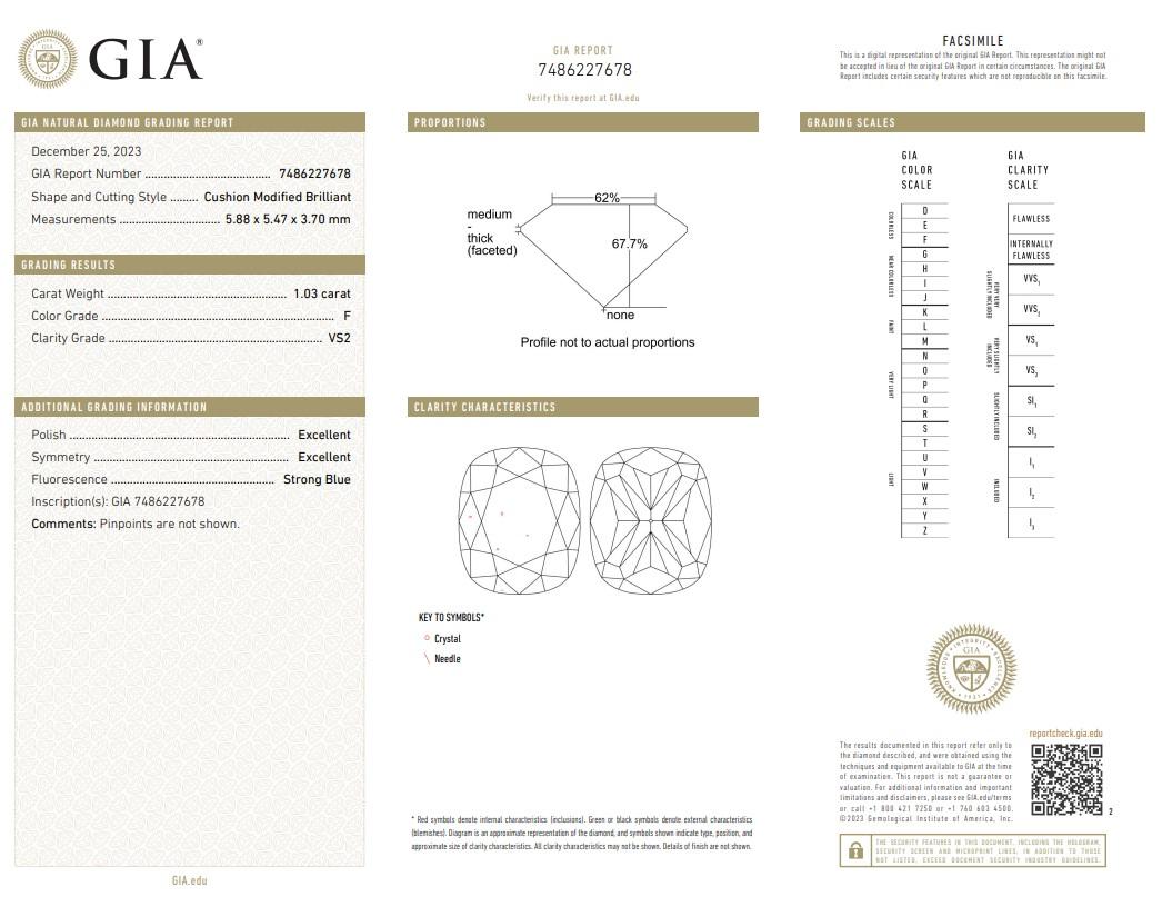 Pendientes intemporales con diamantes de talla ideal doble excelente de 2,07 ct - Certificado GIA en venta 4
