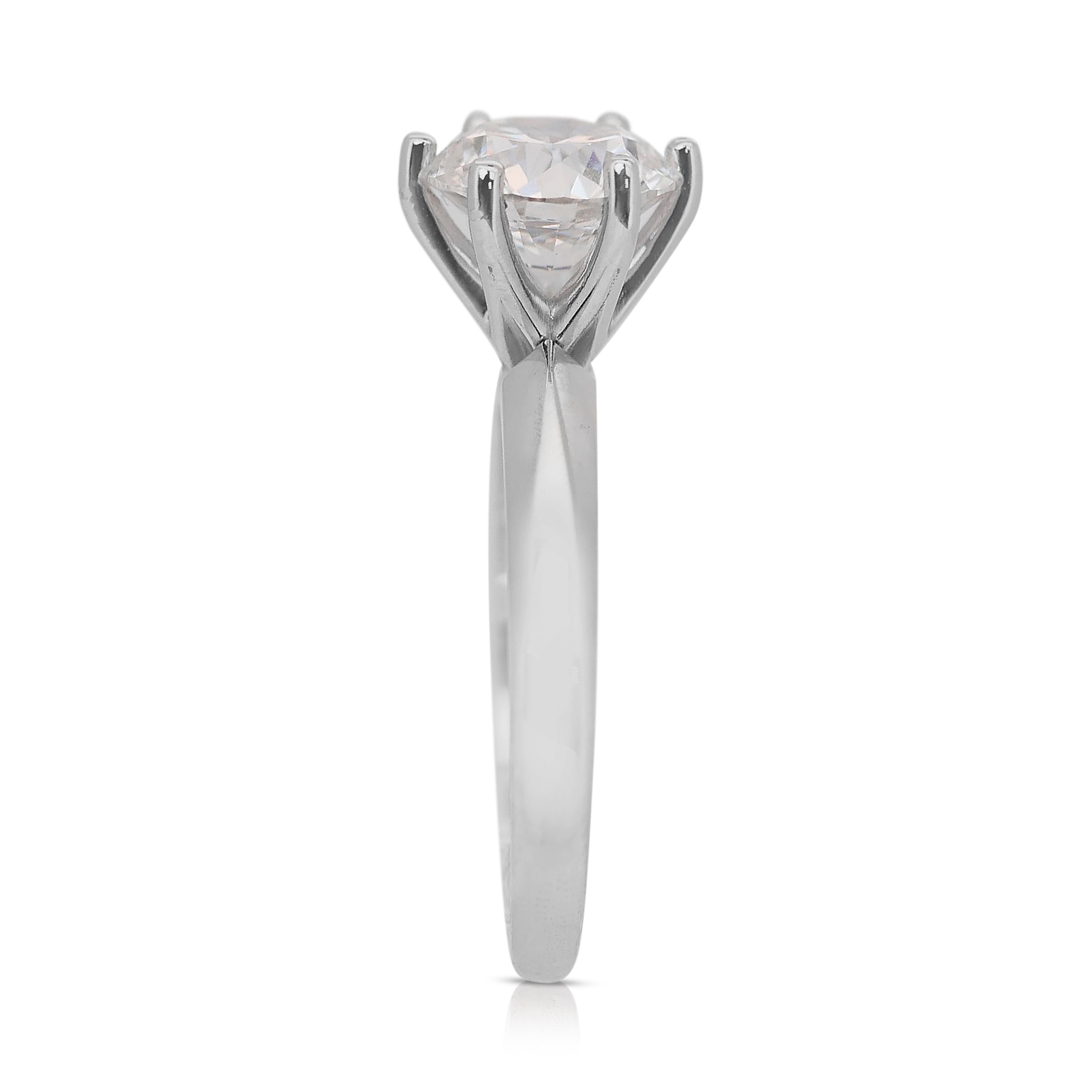 Timeless 2.20ct Triple Excellent Ideal Cut Diamond Solitaire Ring -GIA Certified For Sale 1