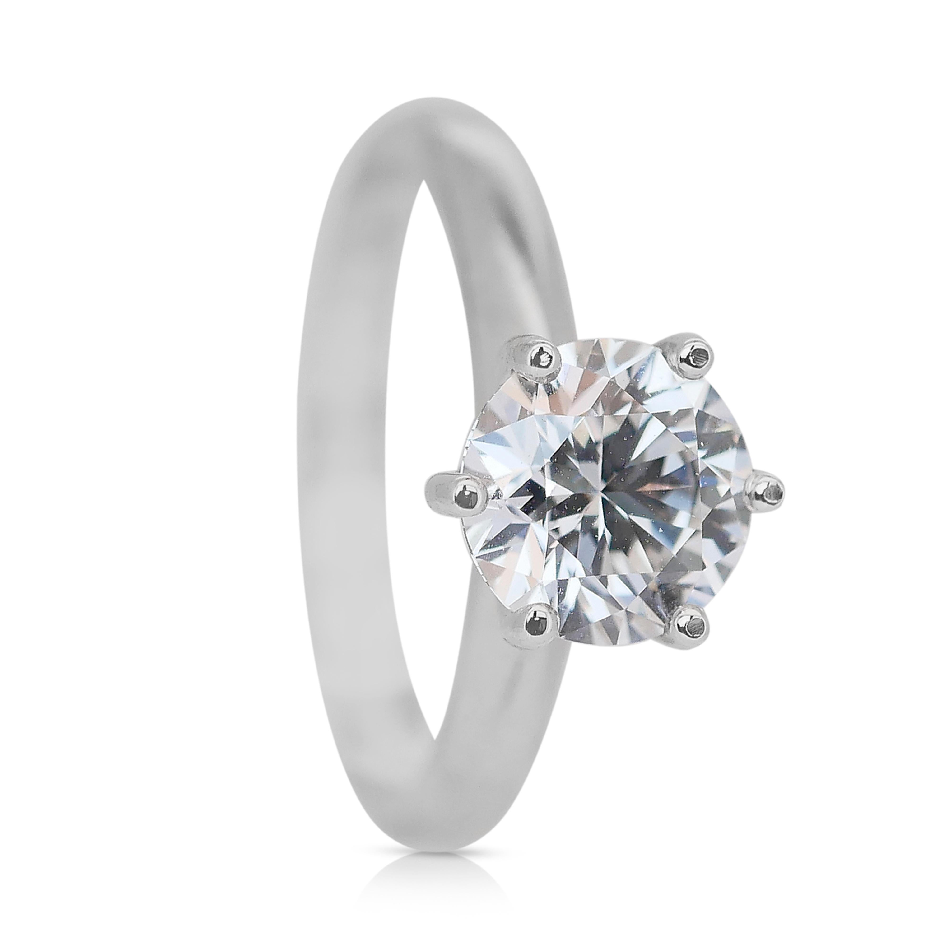 Timeless 2.20ct Triple Excellent Ideal Cut Diamond Solitaire Ring -GIA Certified For Sale 2