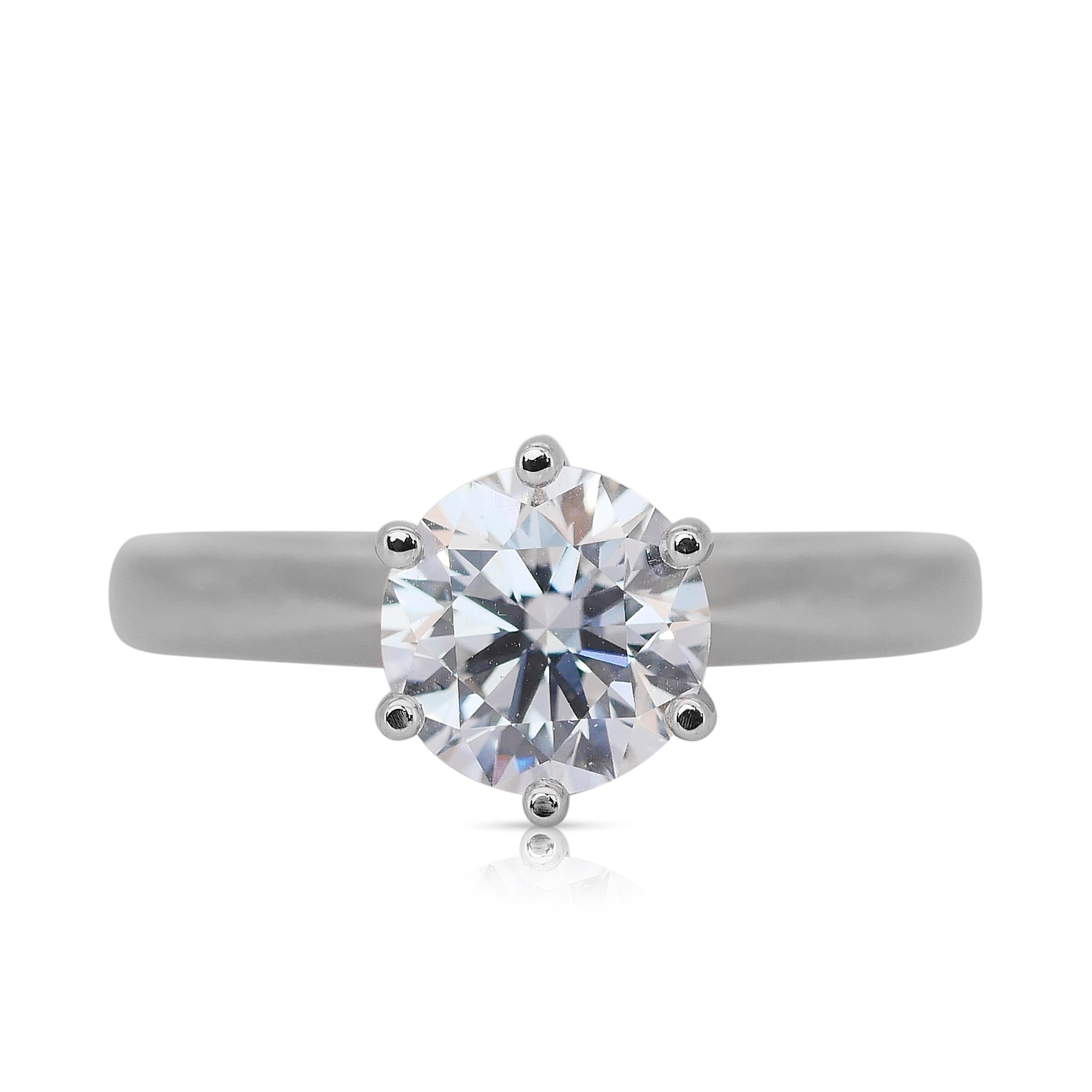 Timeless 2.20ct Triple Excellent Ideal Cut Diamond Solitaire Ring -GIA Certified For Sale 3