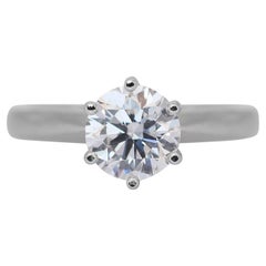 Timeless 2.20ct Triple Excellent Ideal Cut Diamond Solitaire Ring -GIA Certified