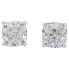 Timeless 3.07ct Diamonds Stud Earrings in 18k White Gold - IGI Certified