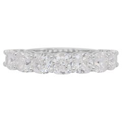 Timeless 3.17ct Diamonds 7-Stone Ring in 18k White Gold - GIA Certified
