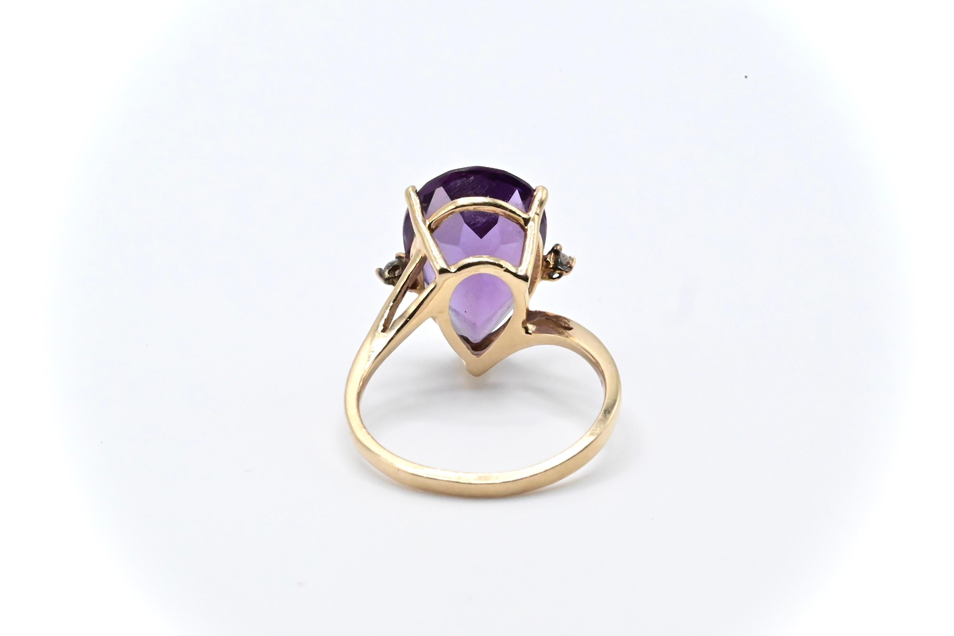 Women's Timeless Amethyst 14k Yellow Gold Ring