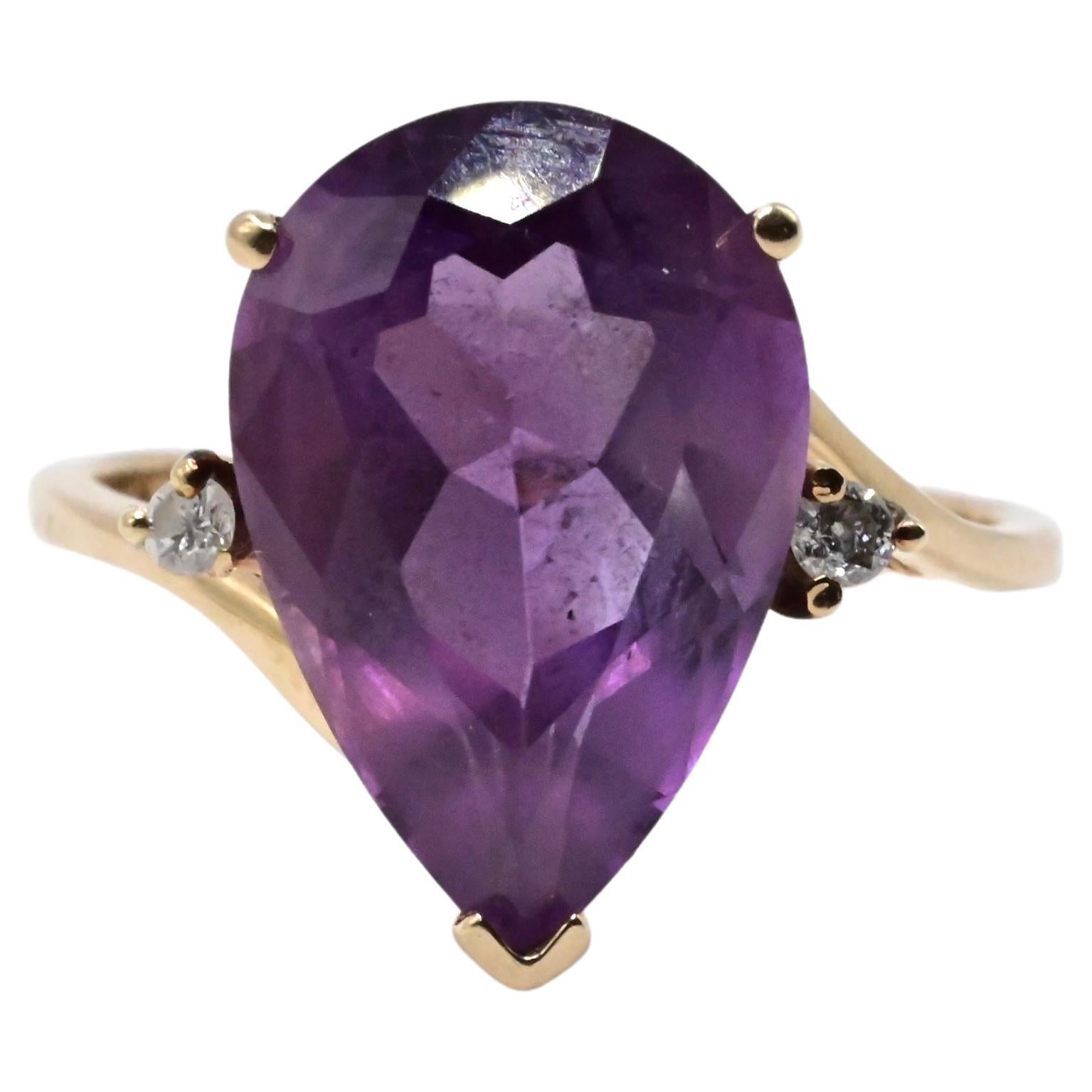 Timeless Amethyst 14k Yellow Gold Ring