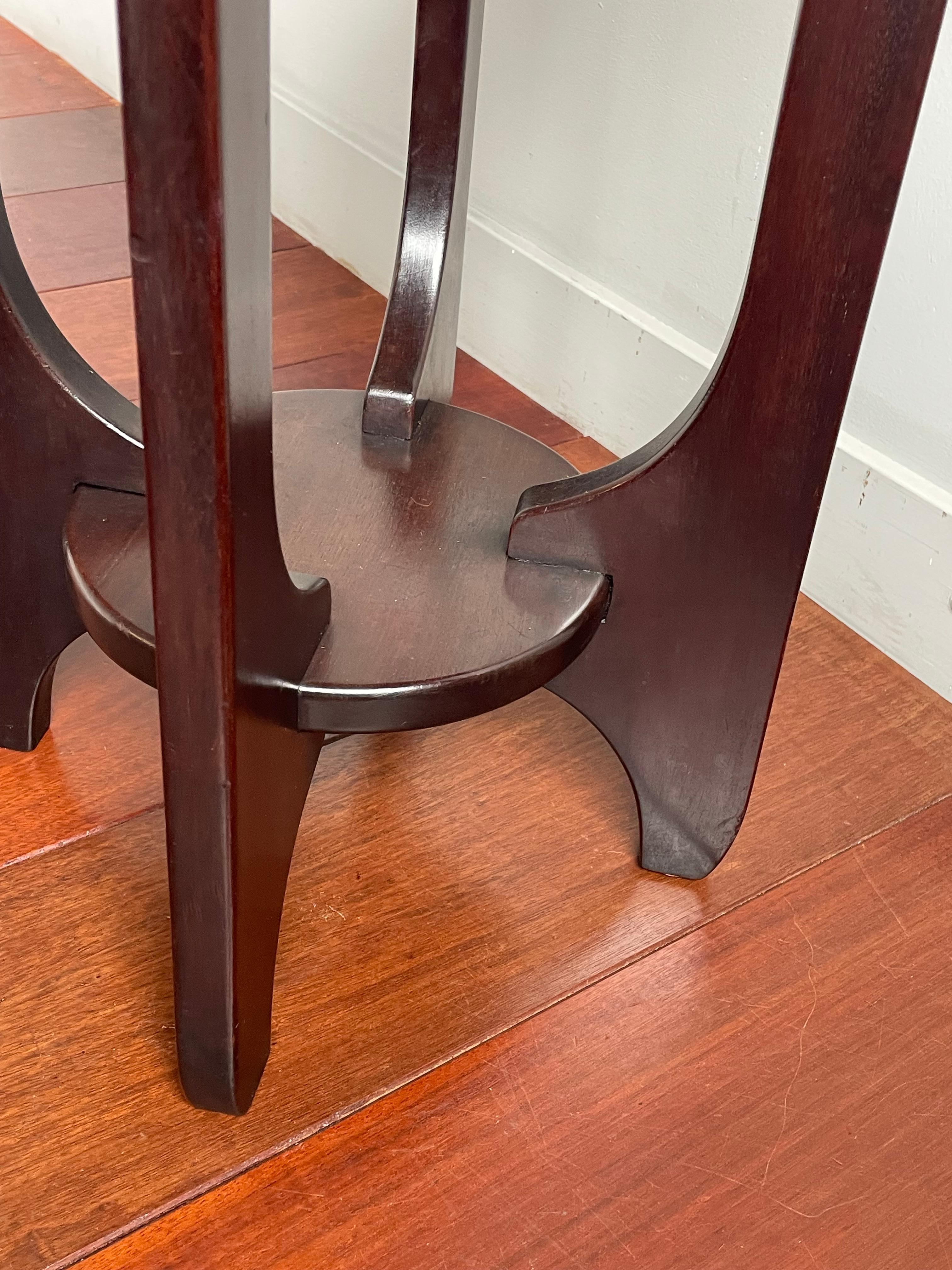 Timeless Antique Dutch Arts and Crafts Solid Wood Occasional / Wine / End Table 6