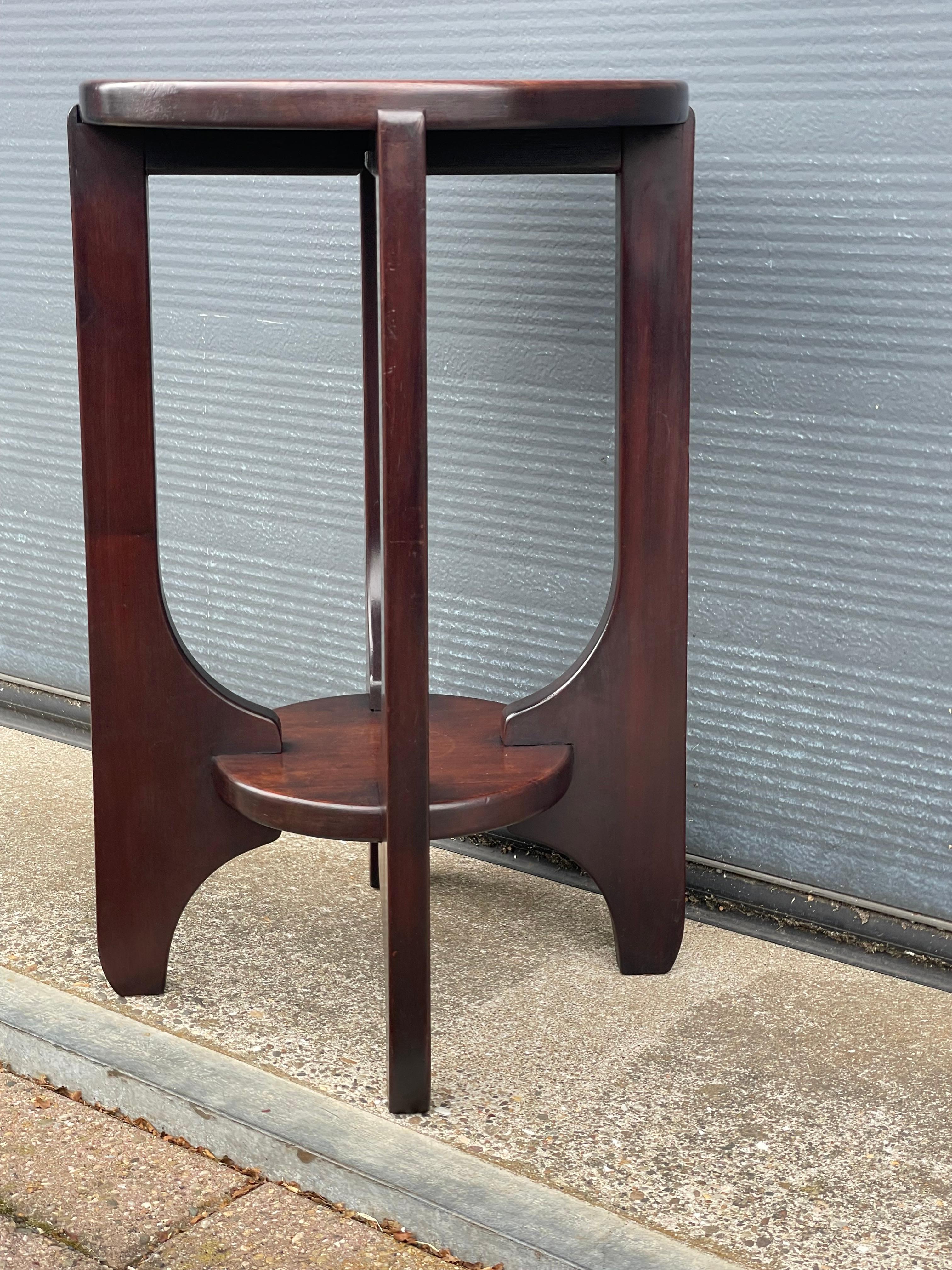 Timeless Antique Dutch Arts and Crafts Solid Wood Occasional / Wine / End Table 11