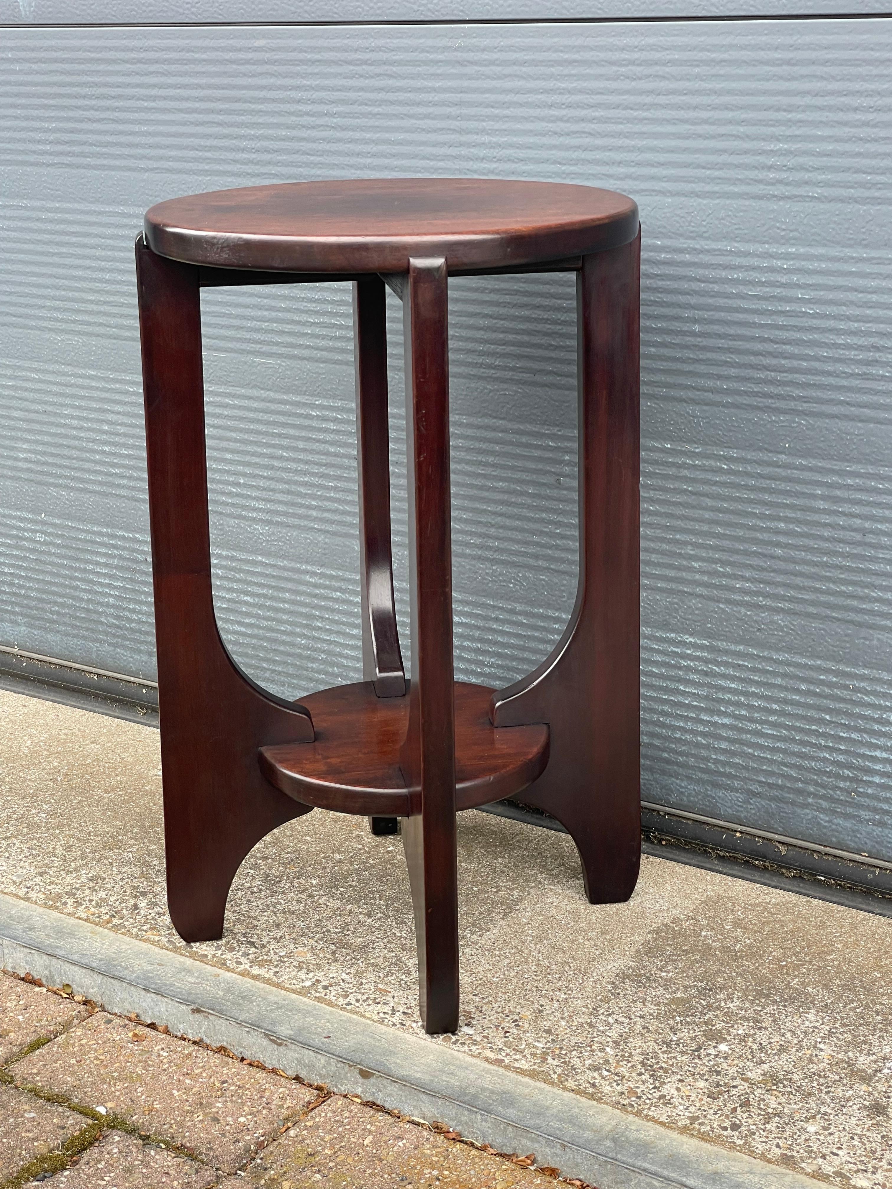 Timeless Antique Dutch Arts and Crafts Solid Wood Occasional / Wine / End Table 12