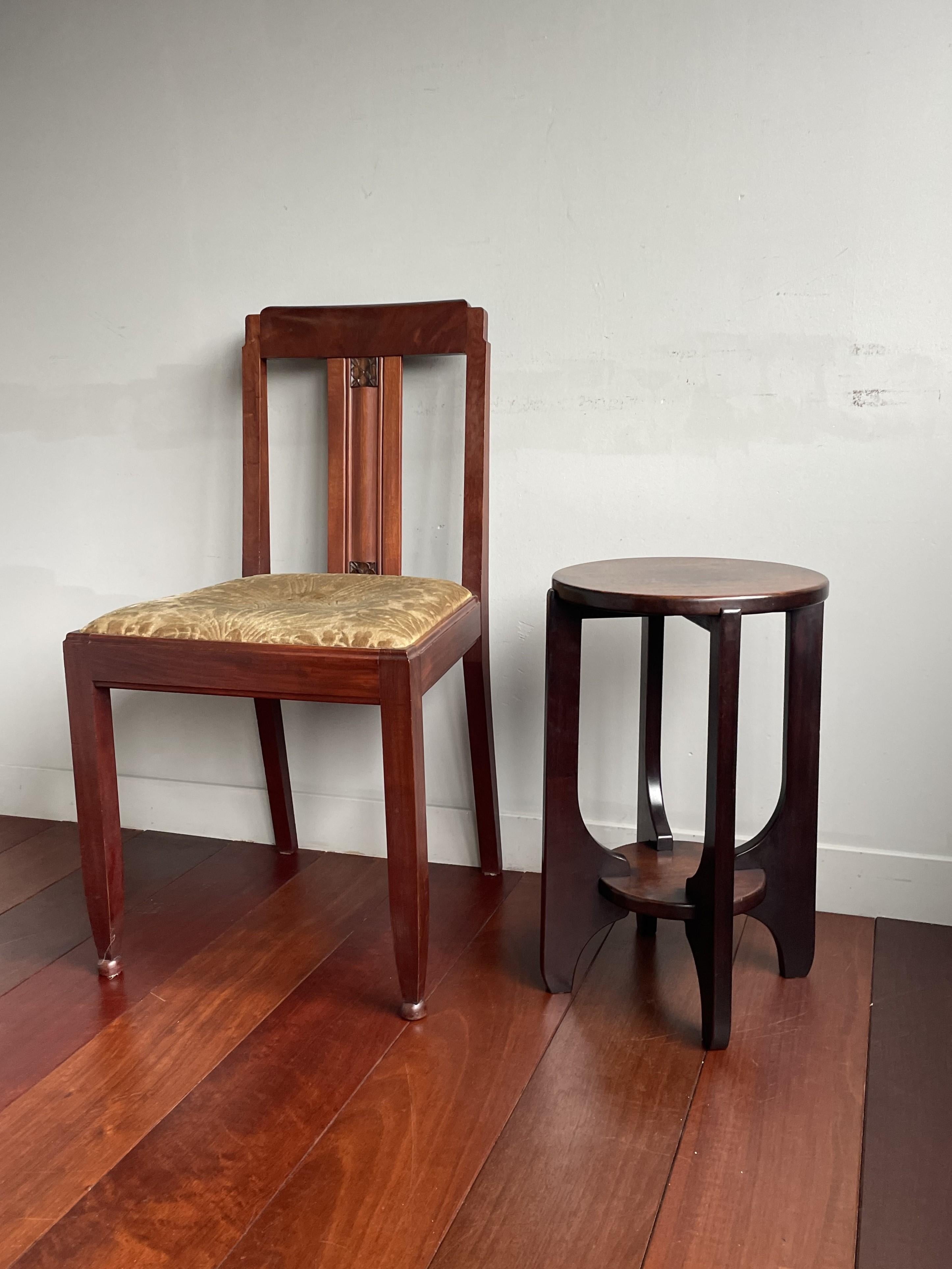 Timeless Antique Dutch Arts and Crafts Solid Wood Occasional / Wine / End Table 3