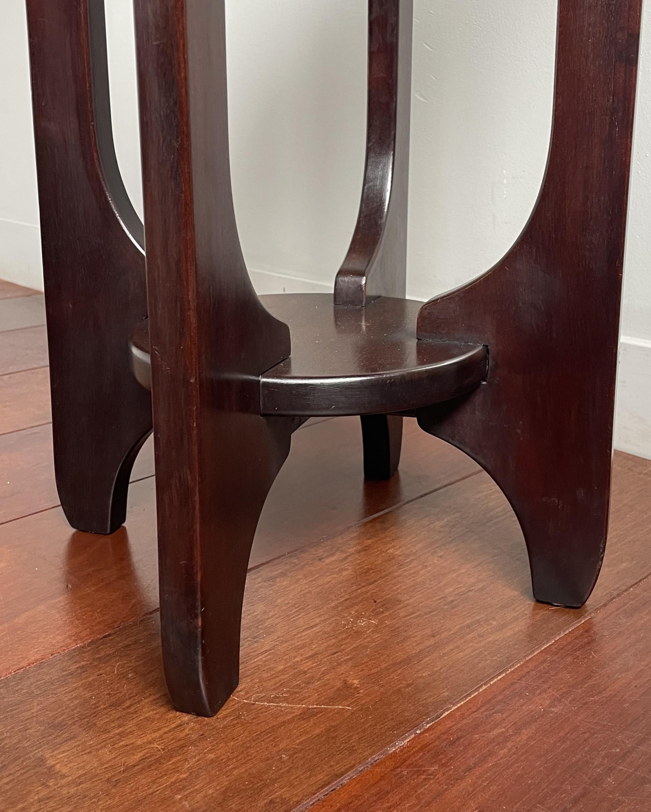 Timeless Antique Dutch Arts and Crafts Solid Wood Occasional / Wine / End Table 4