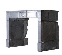 Timeless Antique Fireplace Surround In Bicolor Marble Stone