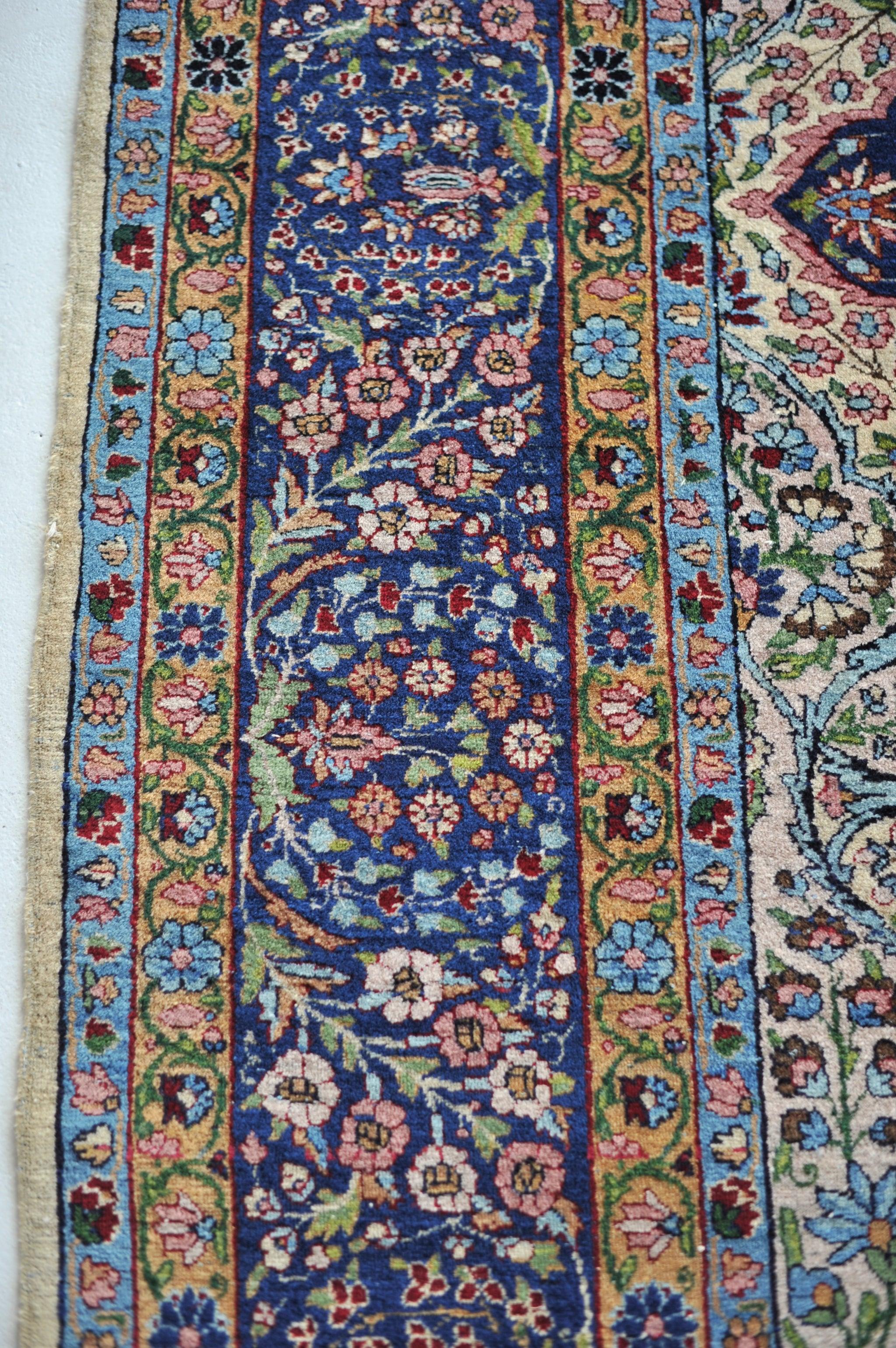 Timeless Antique Rug W/ Botanical Filled Field Around Stunning Mother Medallion For Sale 6