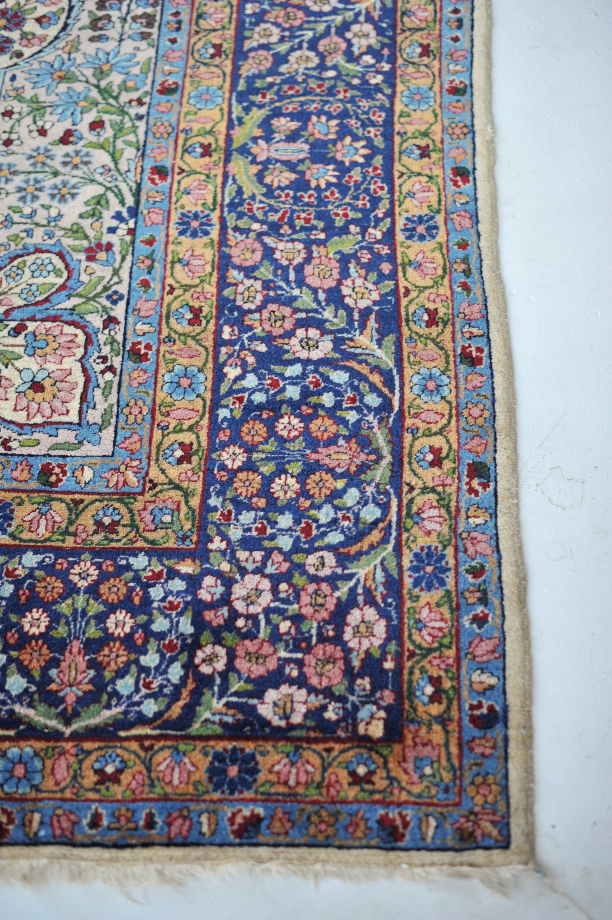 Timeless Antique Rug W/ Botanical Filled Field Around Stunning Mother Medallion For Sale 1