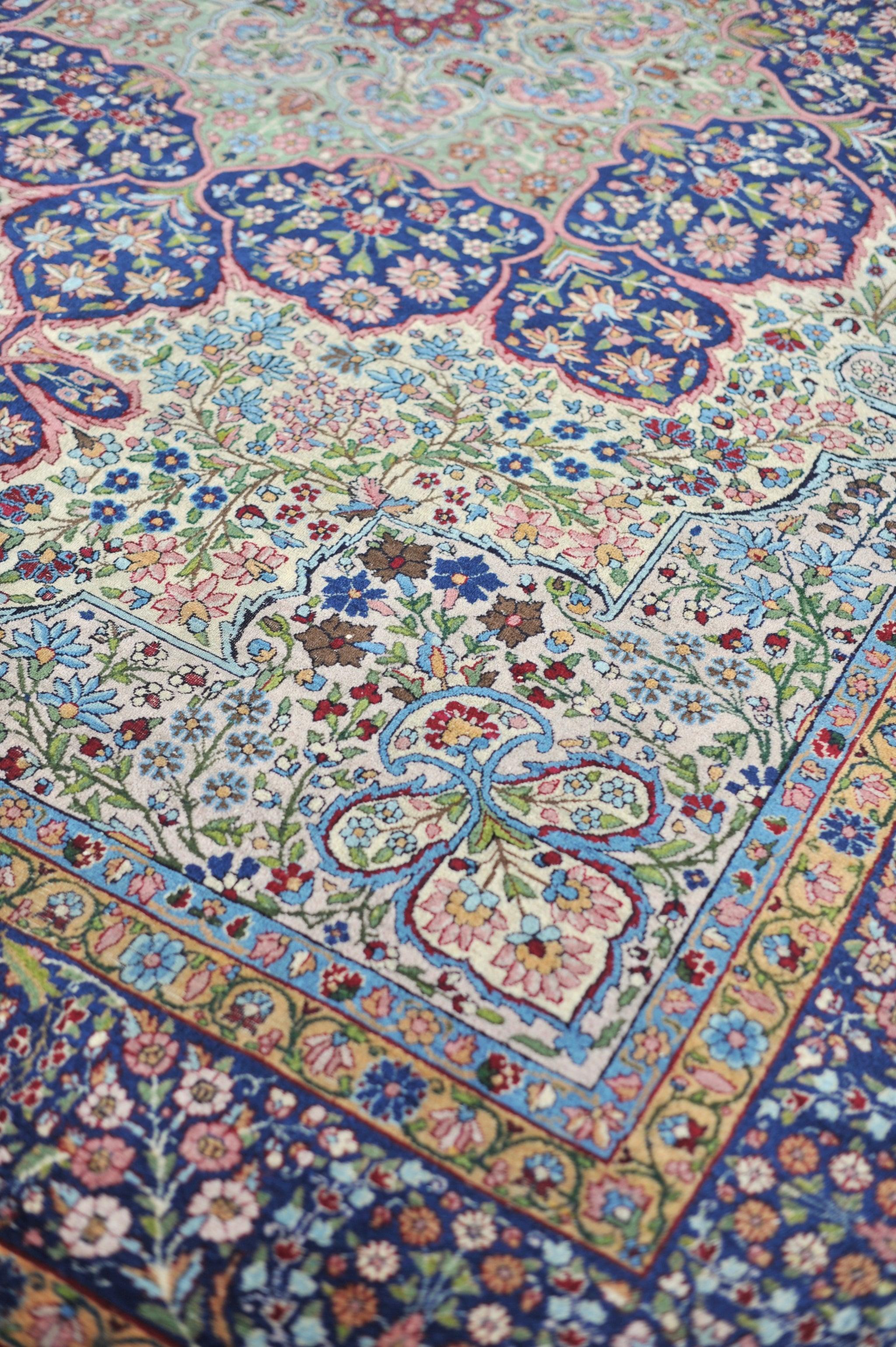 Timeless Antique Rug W/ Botanical Filled Field Around Stunning Mother Medallion For Sale 2