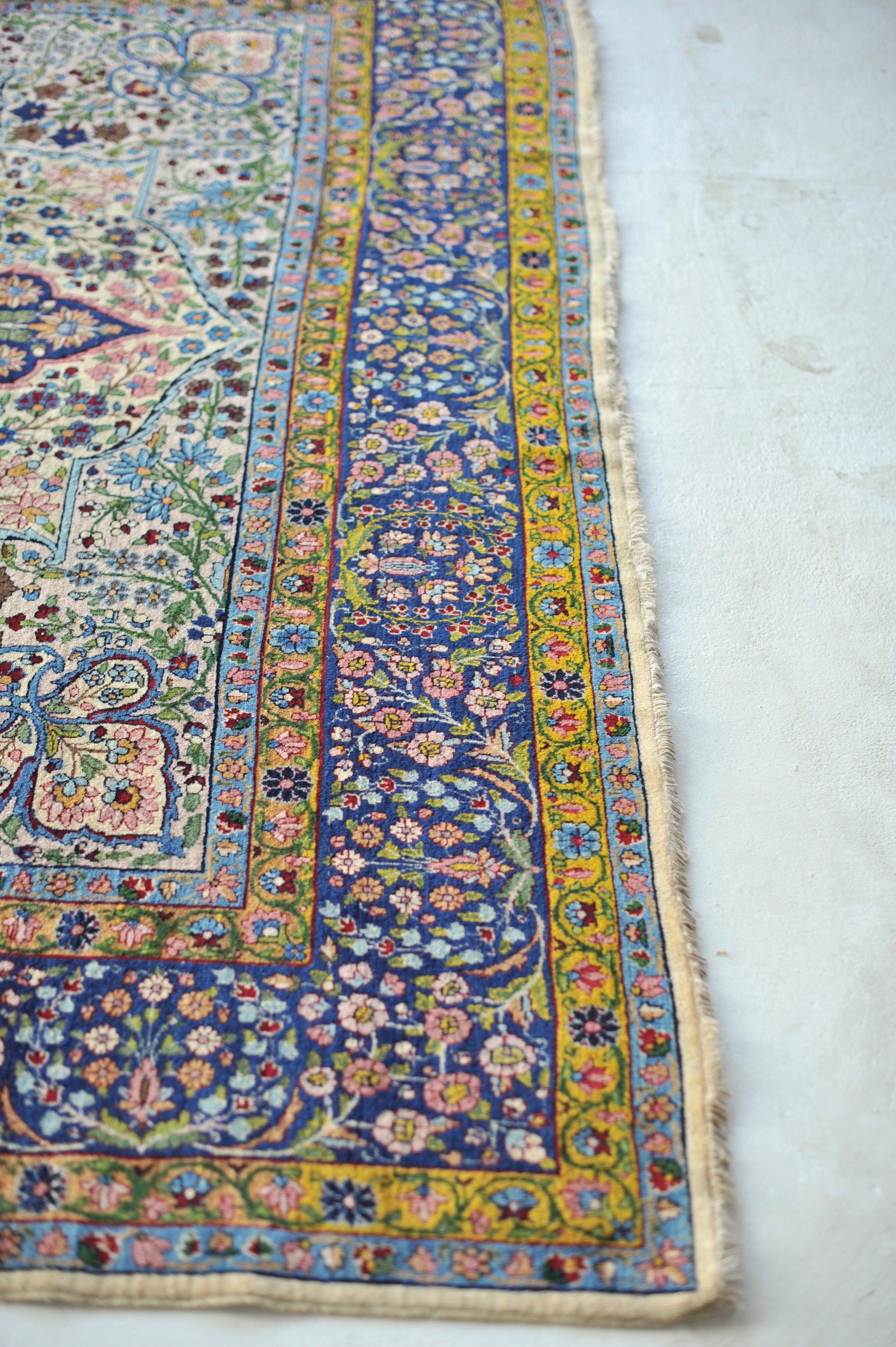 Timeless Antique Rug W/ Botanical Filled Field Around Stunning Mother Medallion For Sale 4