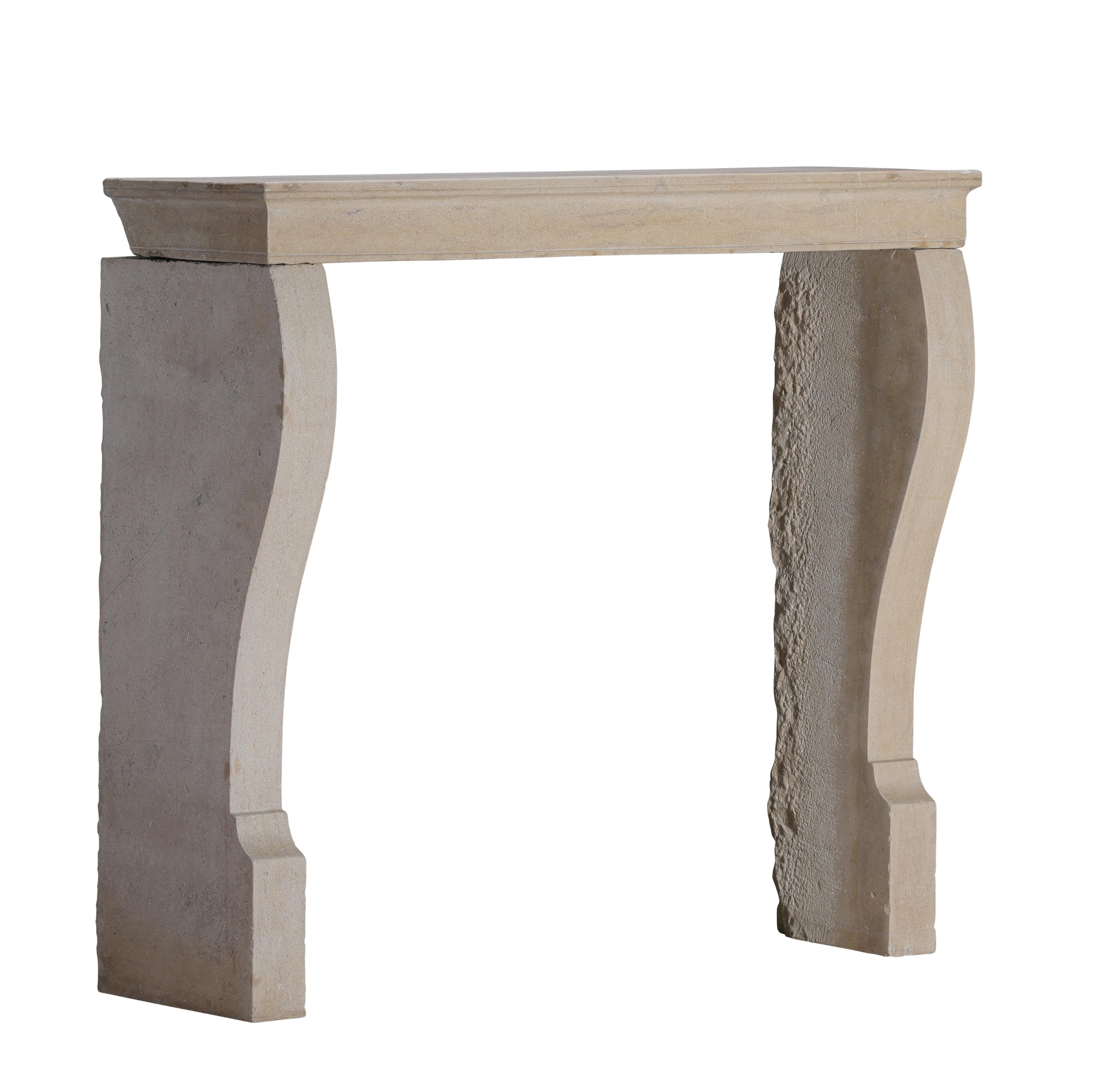 Timeless Beige Stone Surround for Modern, Minimalist and Wabi-Sabi Interiors For Sale 6