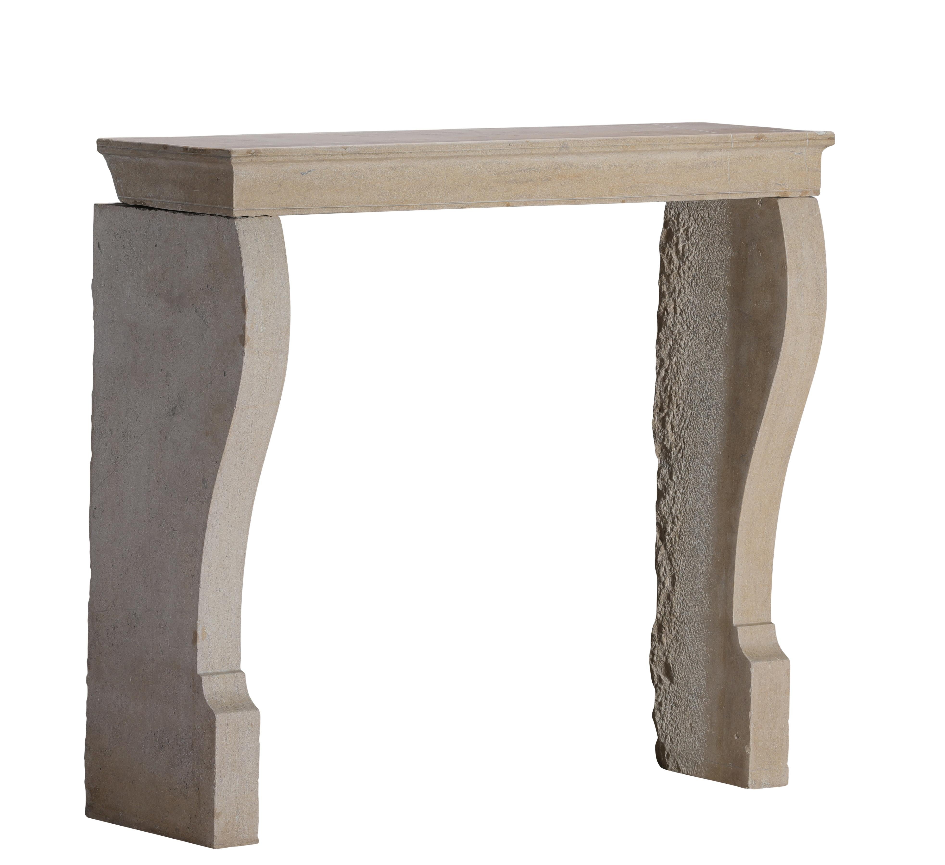 Timeless Beige Stone Surround for Modern, Minimalist and Wabi-Sabi Interiors For Sale 7