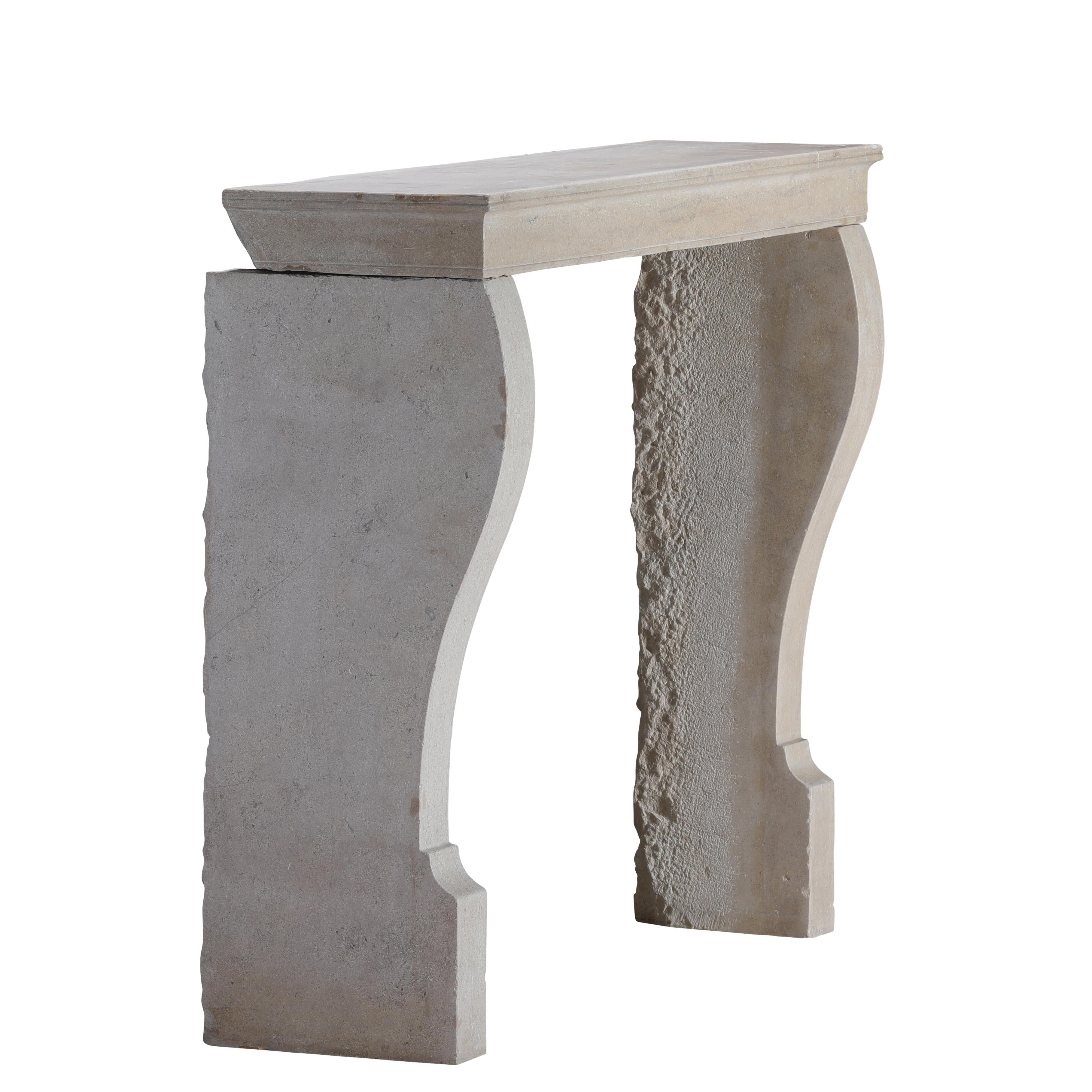 Timeless Beige Stone Surround for Modern, Minimalist and Wabi-Sabi Interiors For Sale 8