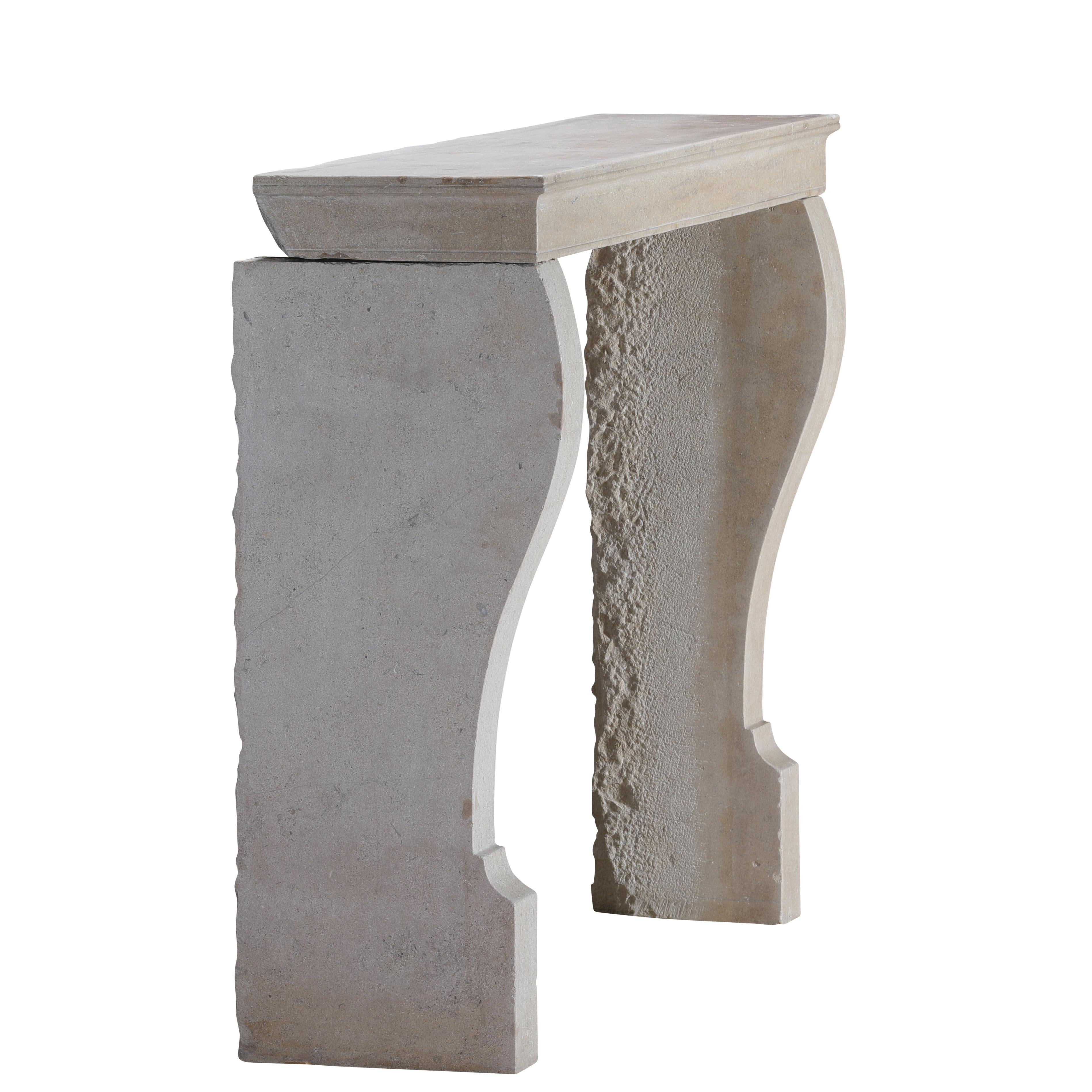 Timeless Beige Stone Surround for Modern, Minimalist and Wabi-Sabi Interiors For Sale 9