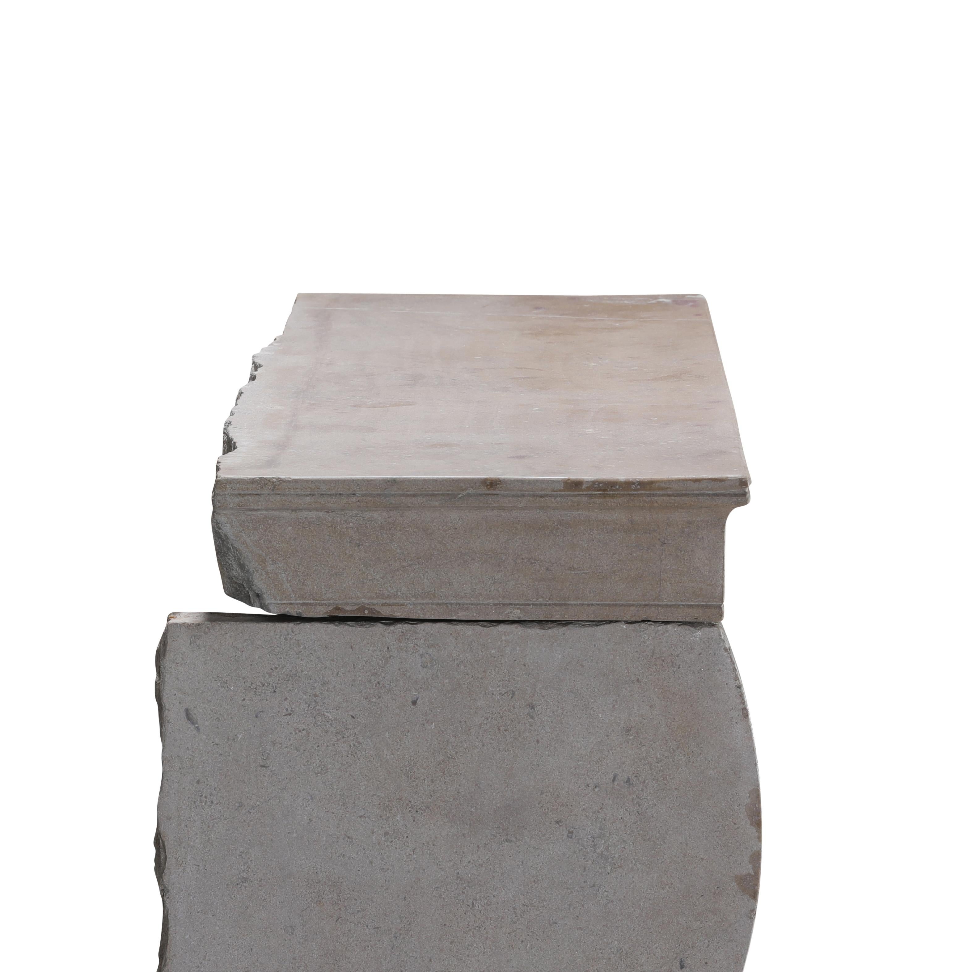 Timeless Beige Stone Surround for Modern, Minimalist and Wabi-Sabi Interiors For Sale 10