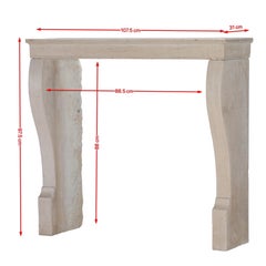 Timeless Beige Stone Surround for Modern, Minimalist and Wabi-Sabi Interiors