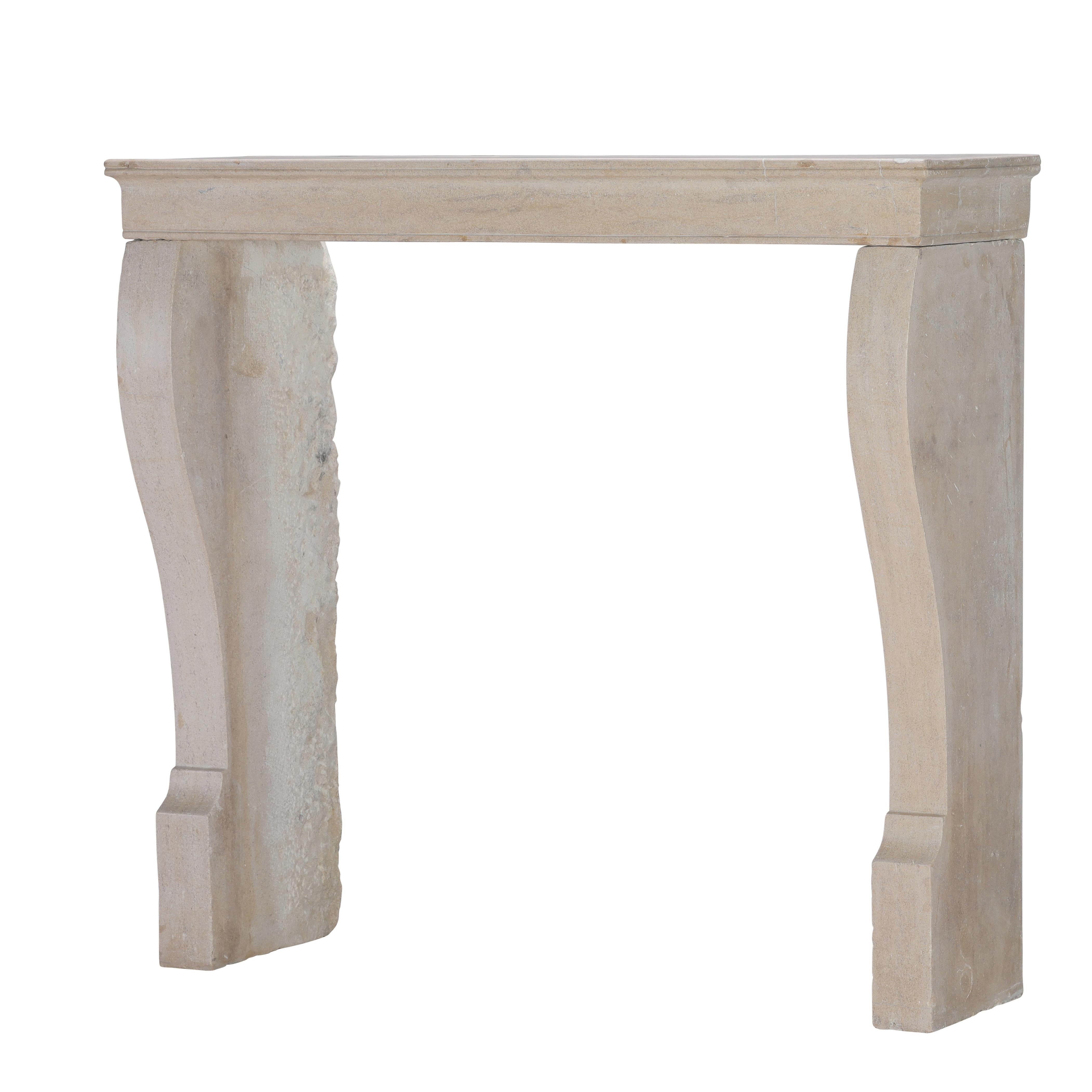 Timeless Beige Stone Surround for Modern, Minimalist and Wabi-Sabi Interiors For Sale 1