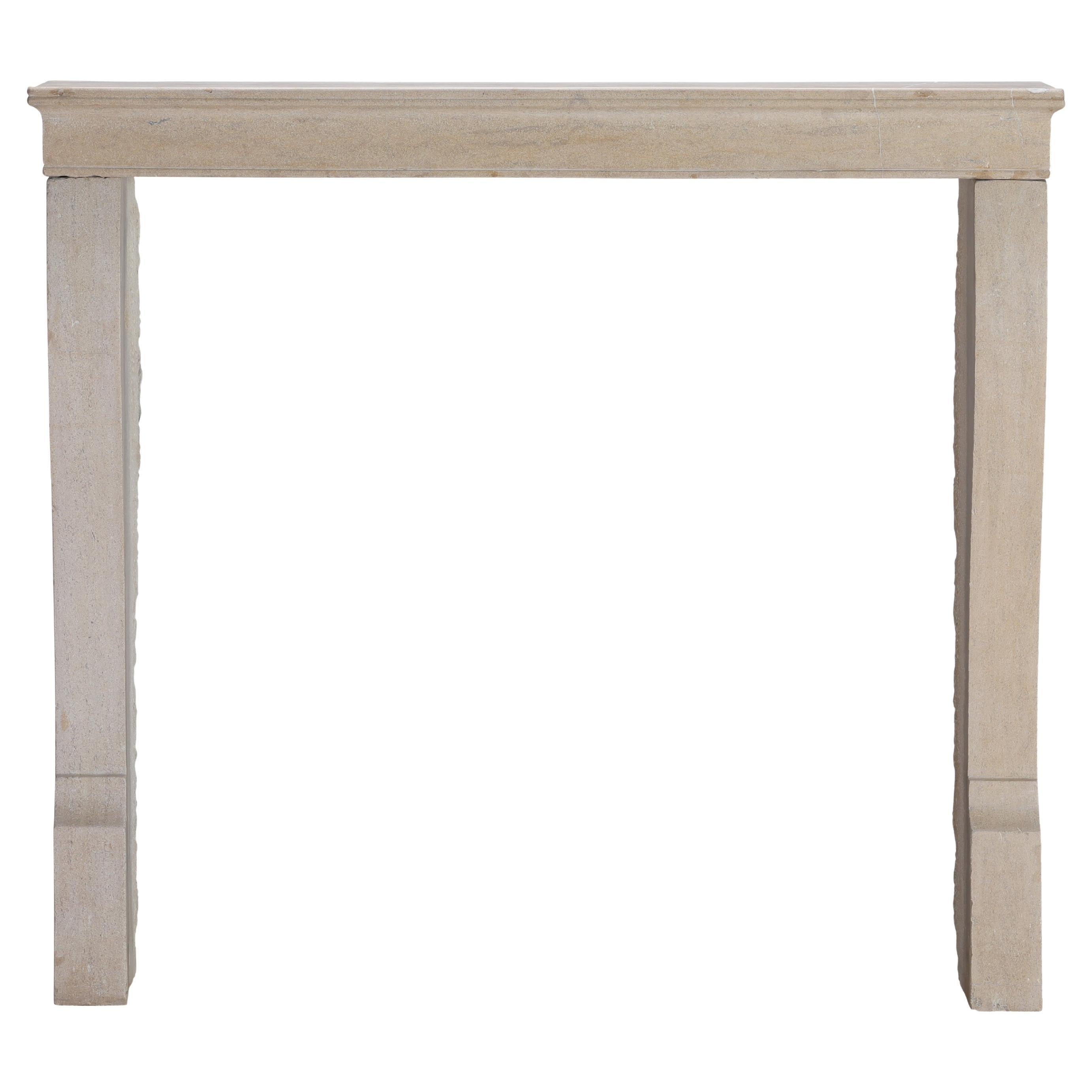 Timeless Beige Stone Surround for Modern, Minimalist and Wabi-Sabi Interiors For Sale