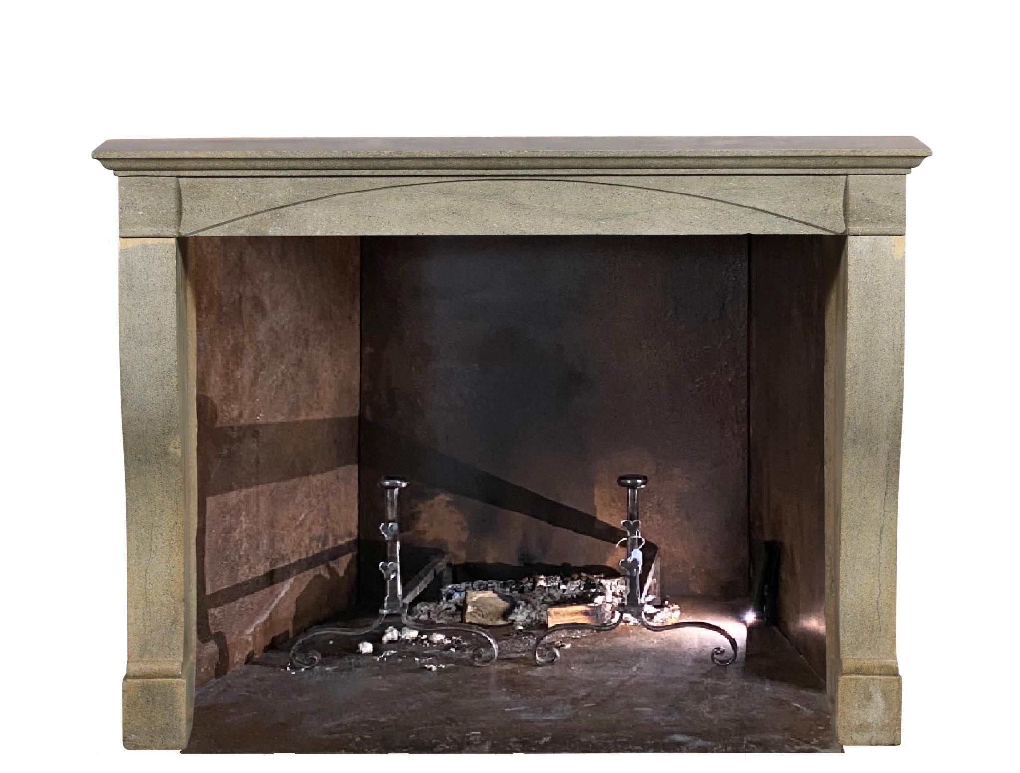 Timeless Bicolor Parisian Reclaimed Fireplace Surround Louis Philippe Style In Excellent Condition For Sale In Beervelde, BE