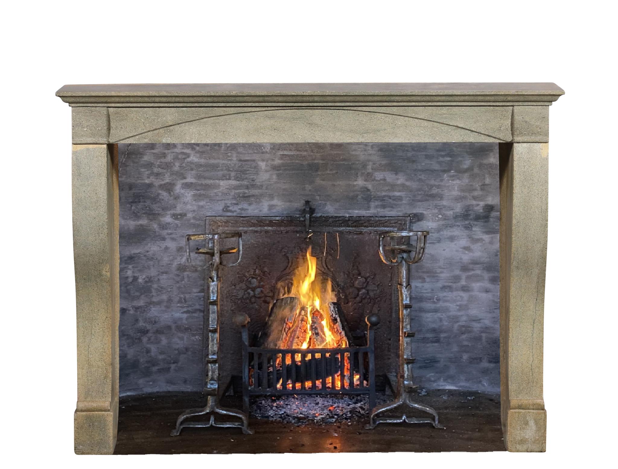 19th Century Timeless Bicolor Parisian Reclaimed Fireplace Surround Louis Philippe Style For Sale