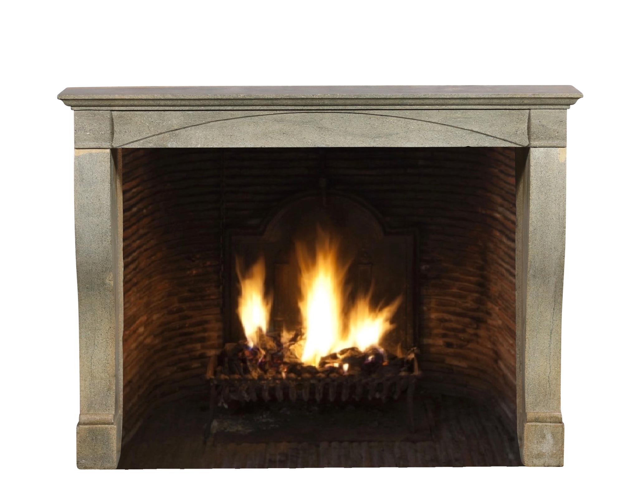Timeless Bicolor Parisian Reclaimed Fireplace Surround Louis Philippe Style For Sale 1