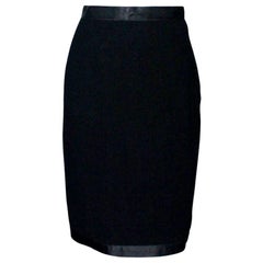 Timeless Black Chanel Tuxedo-Style Evening Skirt
