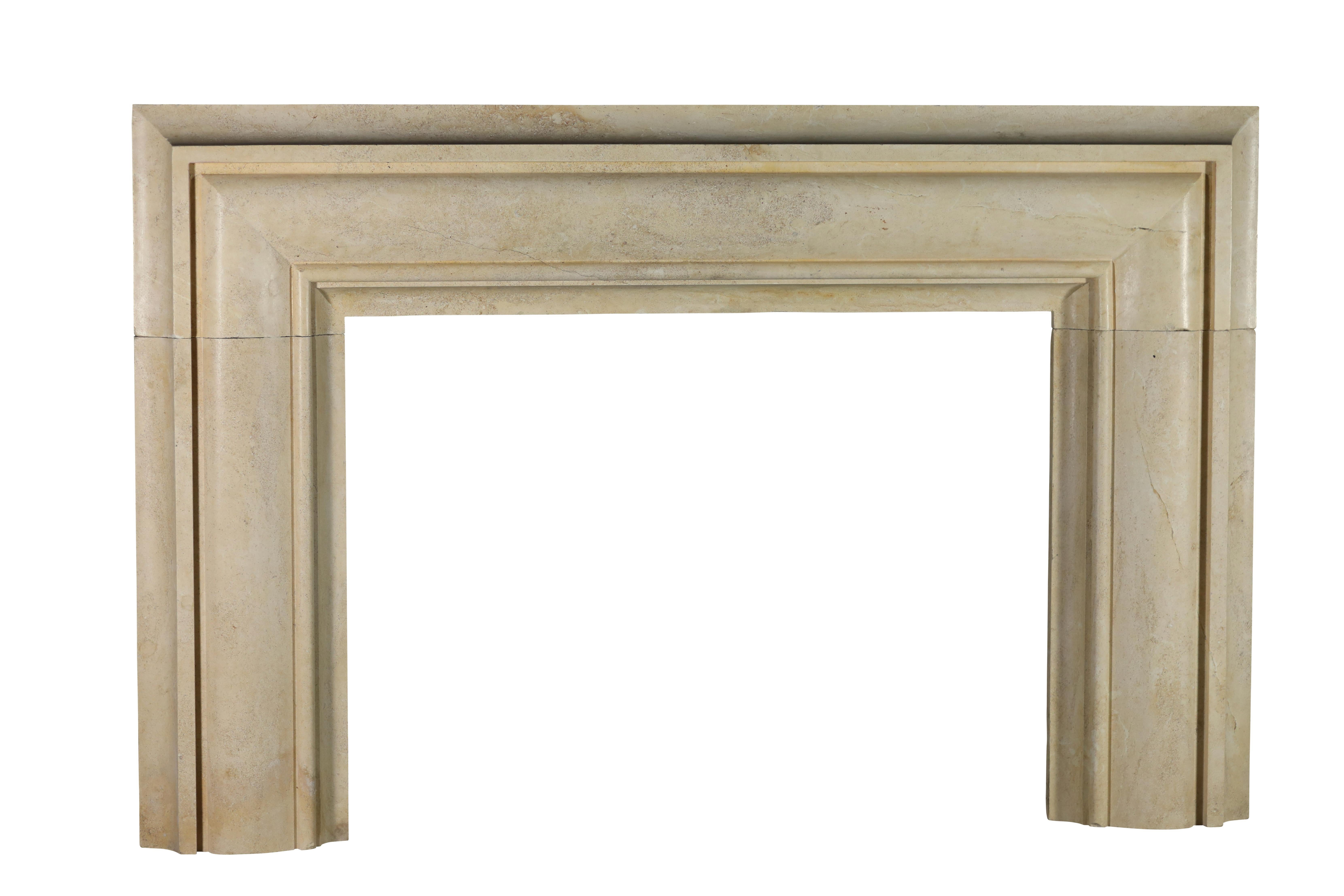 Timeless Bolection Stone Fireplace Surround For Sale 3