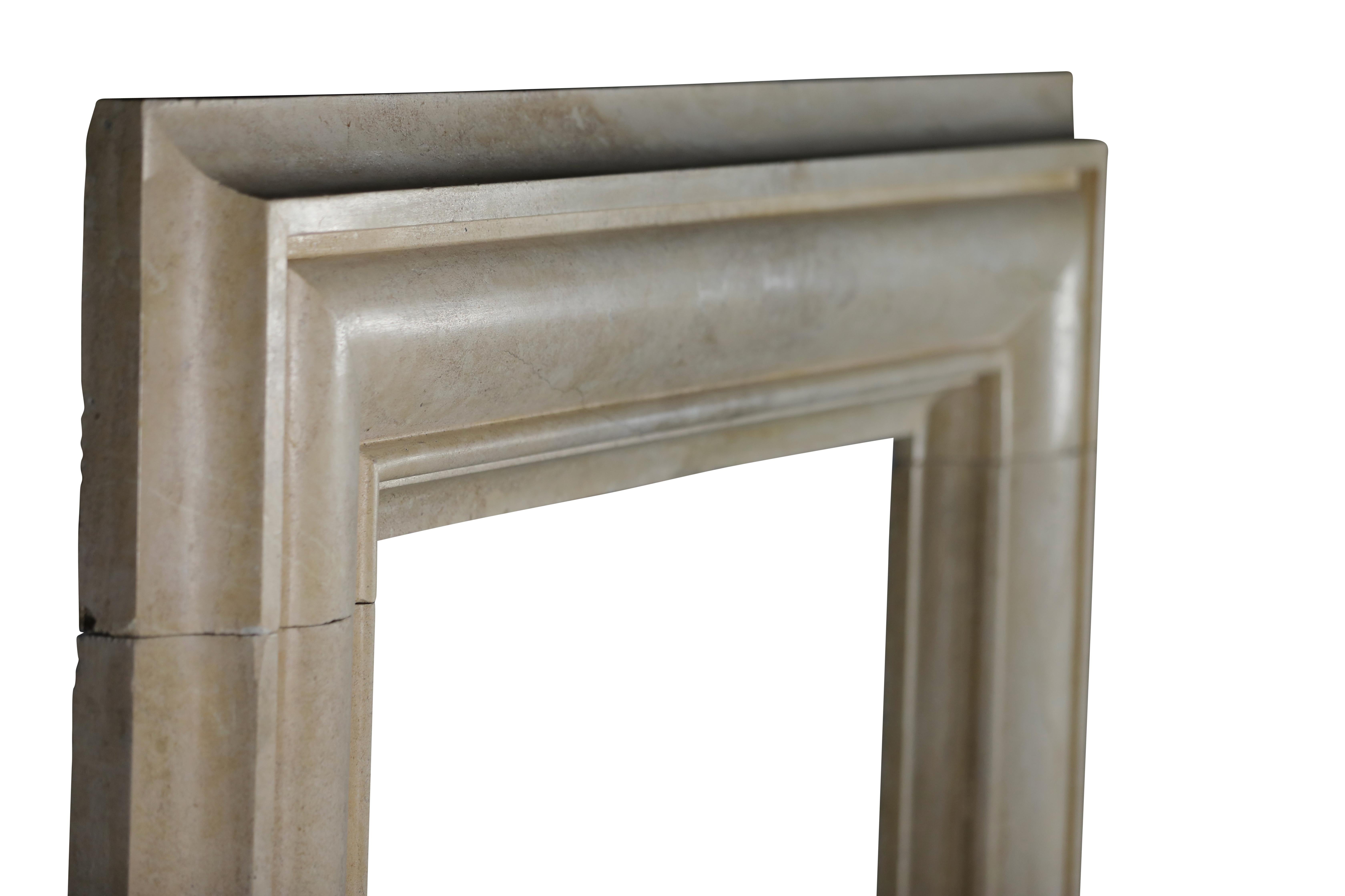 Timeless Bolection Stone Fireplace Surround For Sale 4