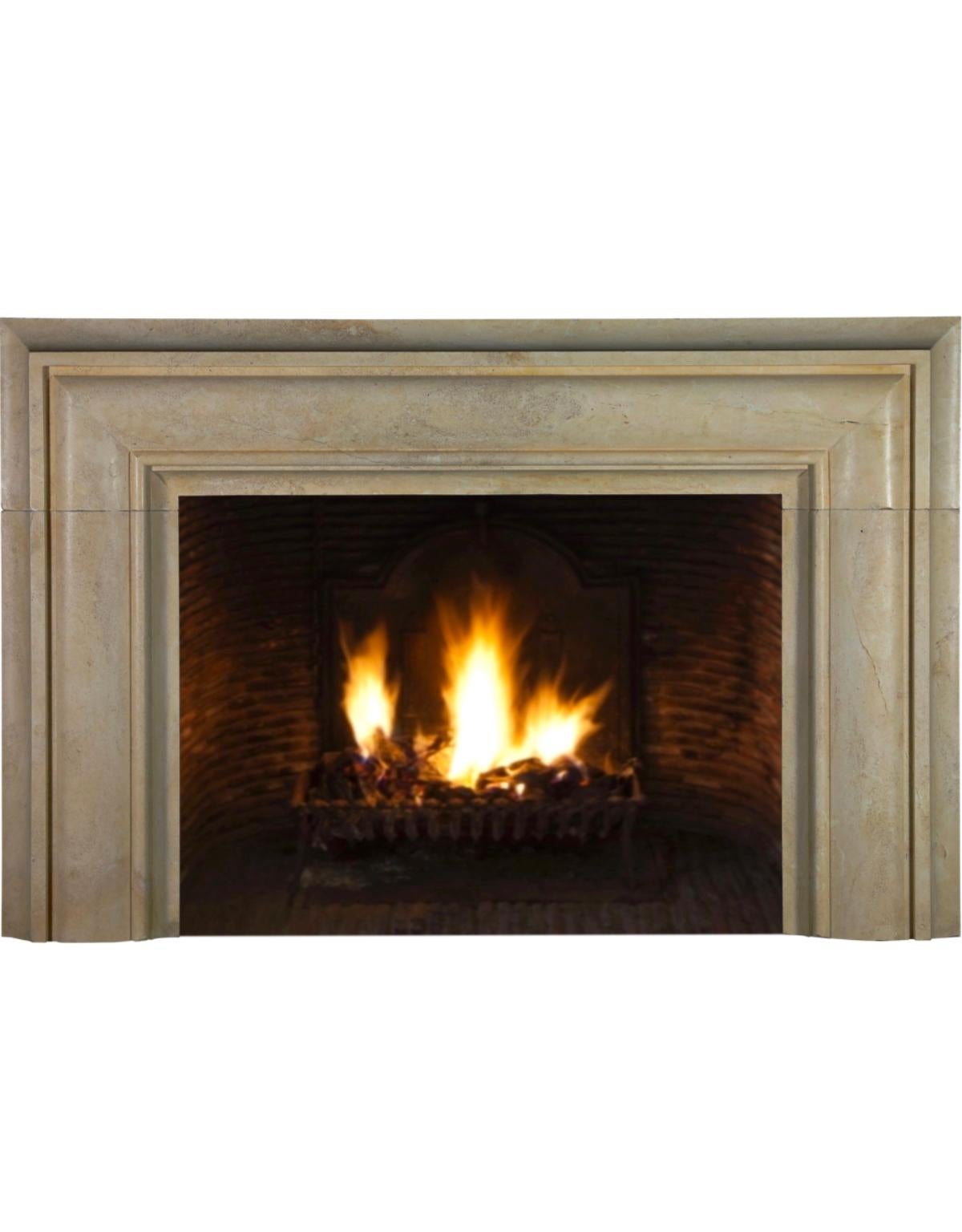 Timeless Bolection Stone Fireplace Surround For Sale 6