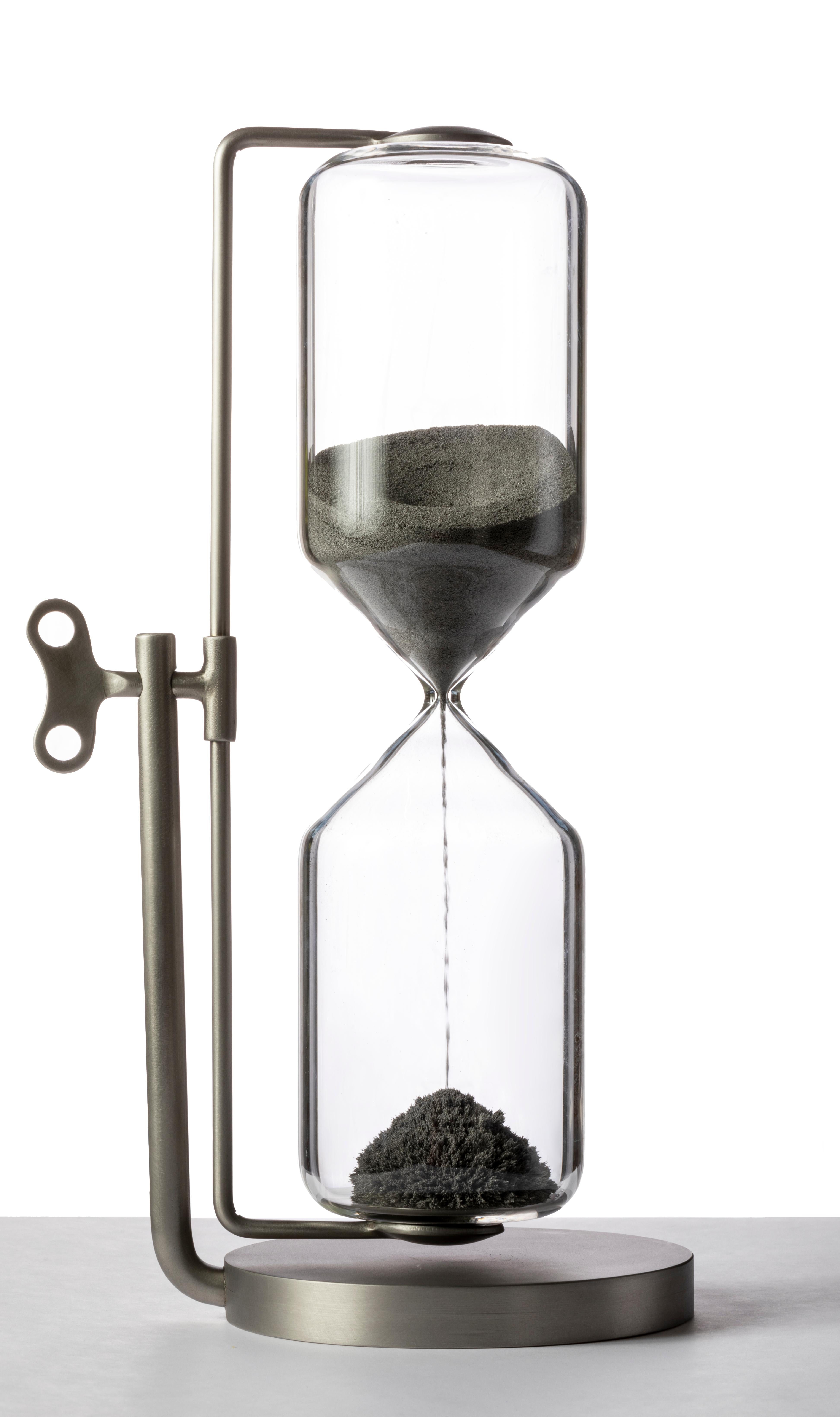 Sand clocks were among the first instruments that man devised to visually perceive and measure time. Ctrlzak’s Timeless project utilizes the properties of traditional materials in reviewing this nearly forgotten object. Inside the glass vial though