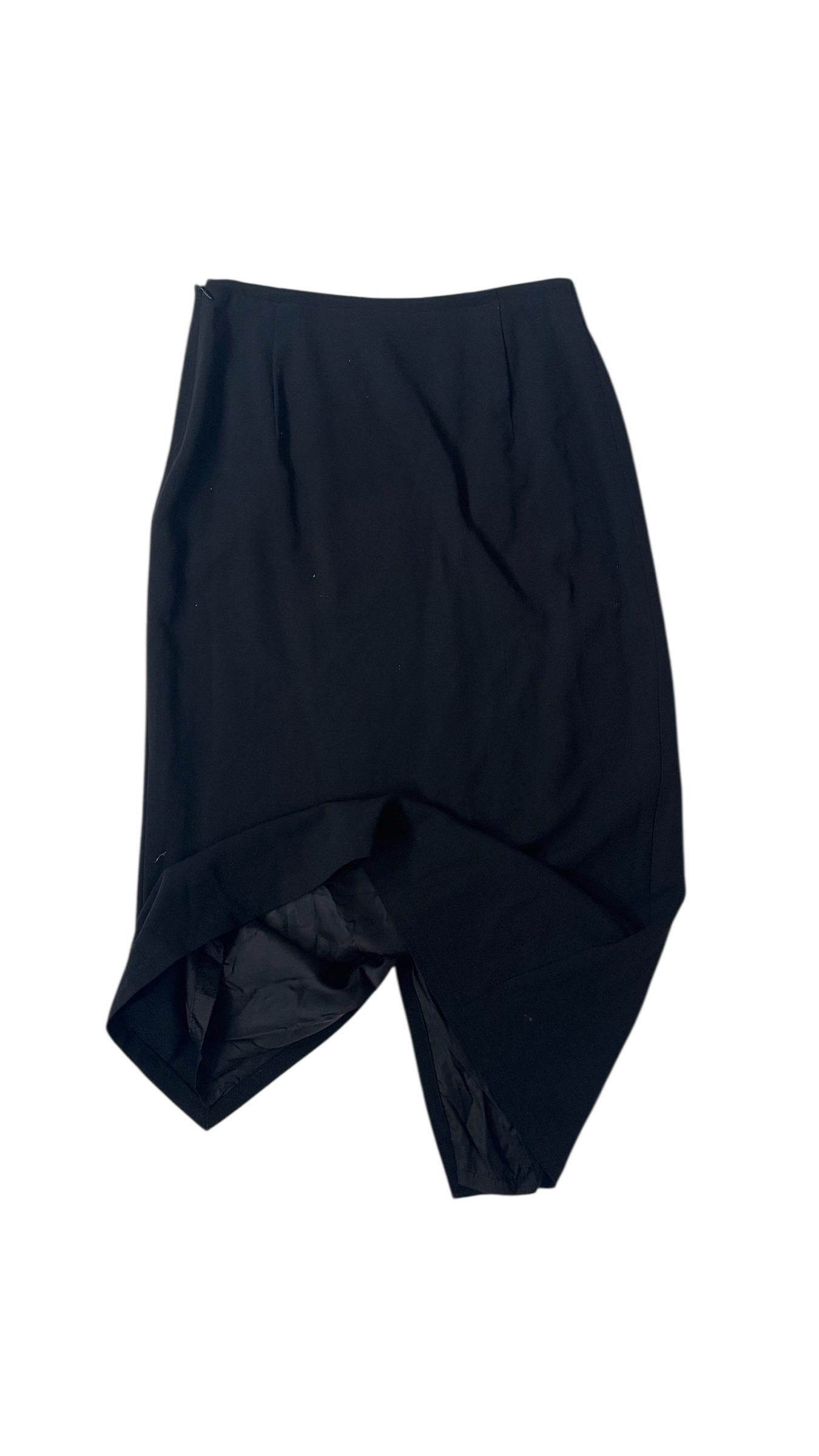 Donna Timeless Calvin Klein Collection Black Wool Skirt - We pay for import duty! in vendita