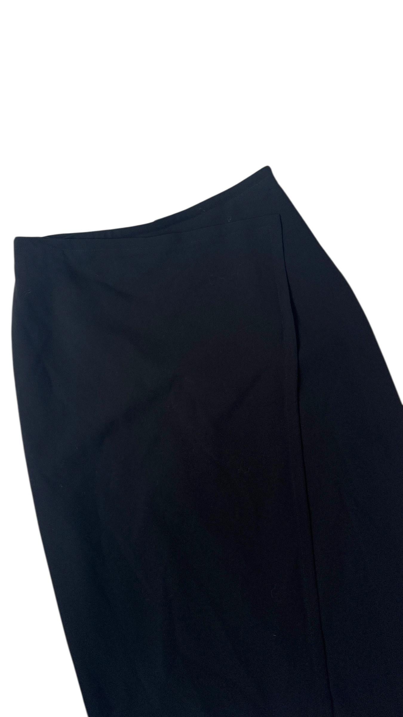 Timeless Calvin Klein Collection Black Wool Skirt - We pay for import duty! in vendita 2