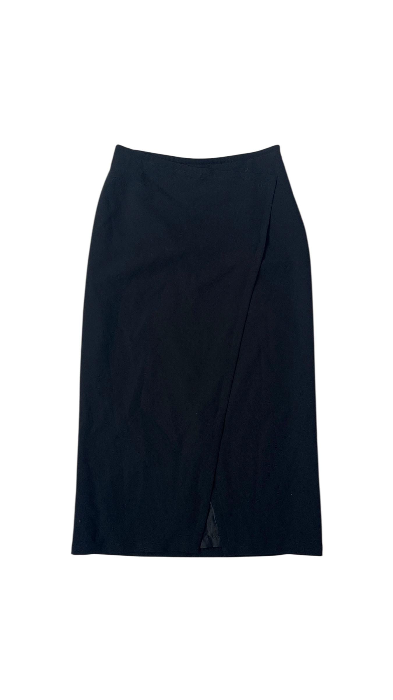 Timeless Calvin Klein Collection Black Wool Skirt - We pay for import duty! in vendita 3