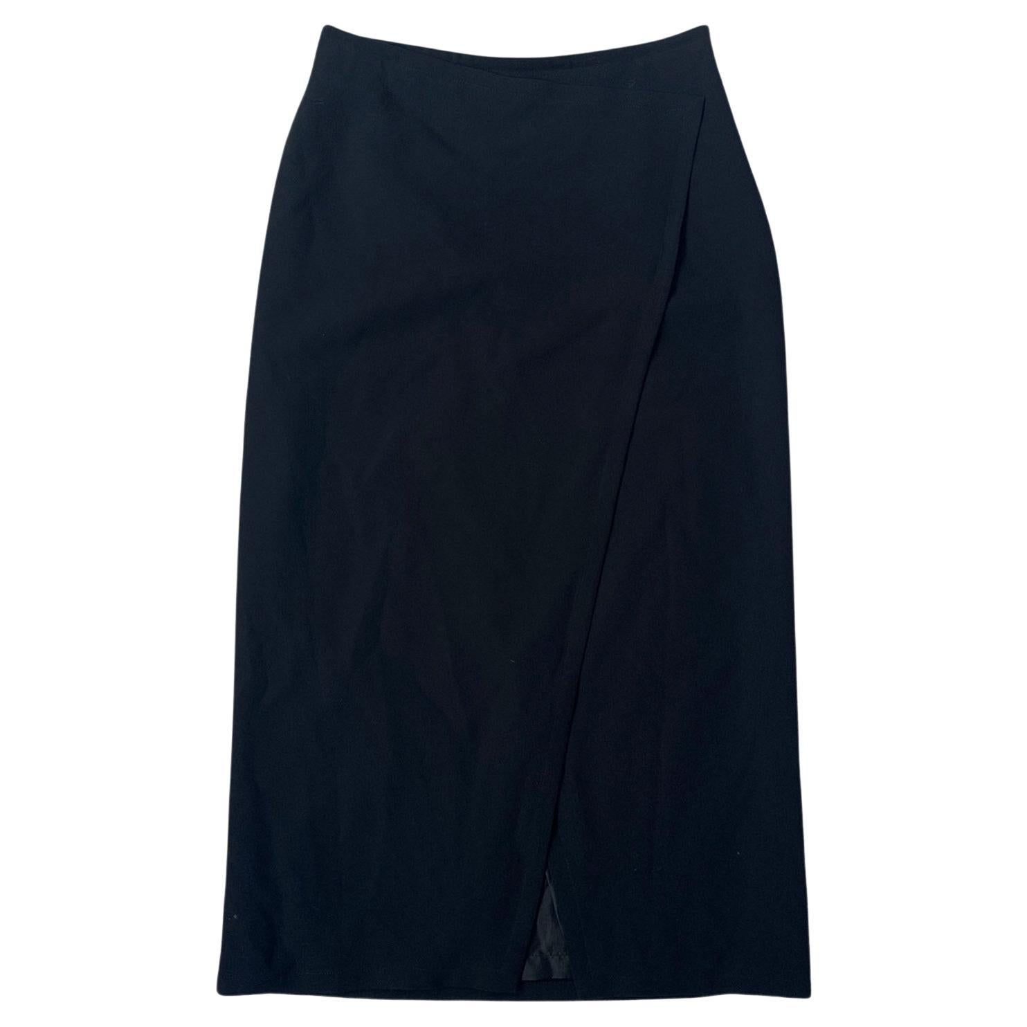 Jupe en laine noire intemporelle Calvin Klein Collection - Nous payons les droits d'importation !