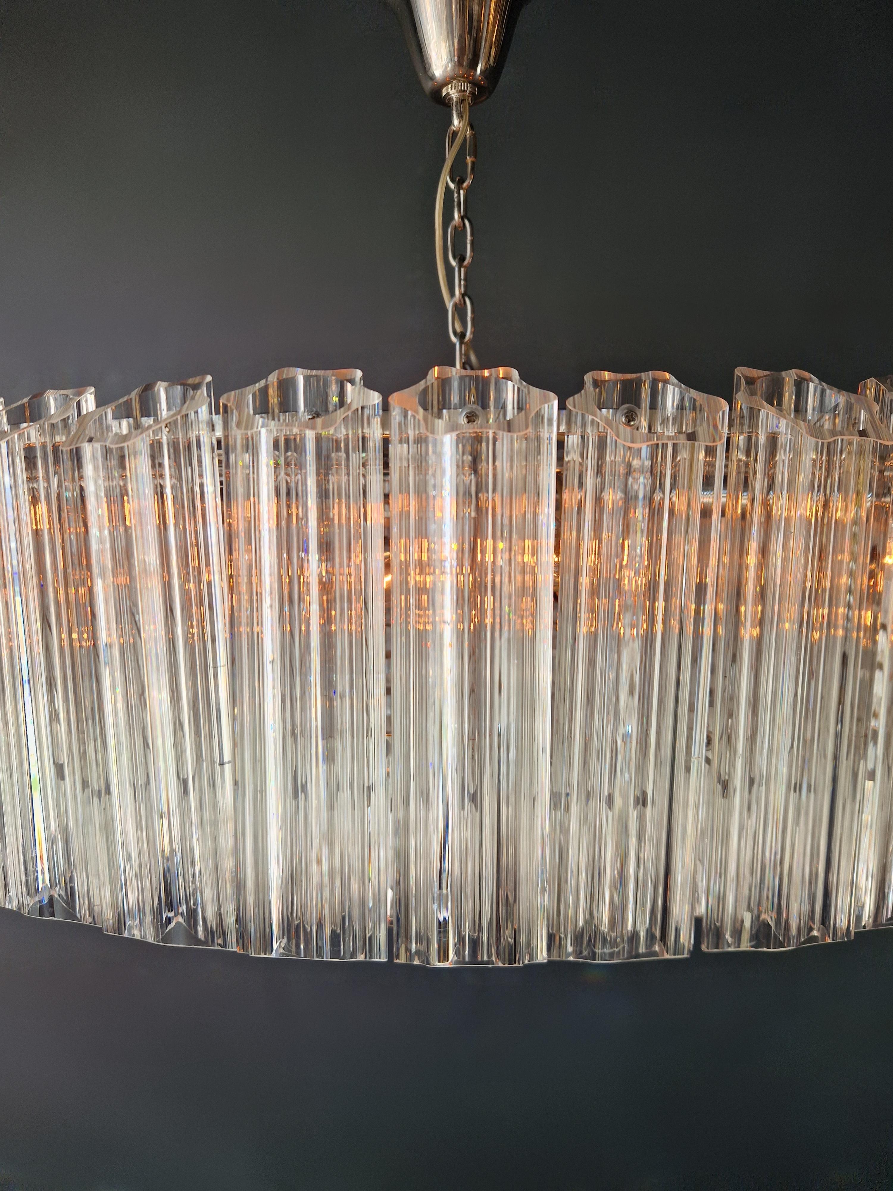 Timeless Ceiling Chandelier With Prisms Crystal Chandelier Cone Shape New Modern For Sale 4