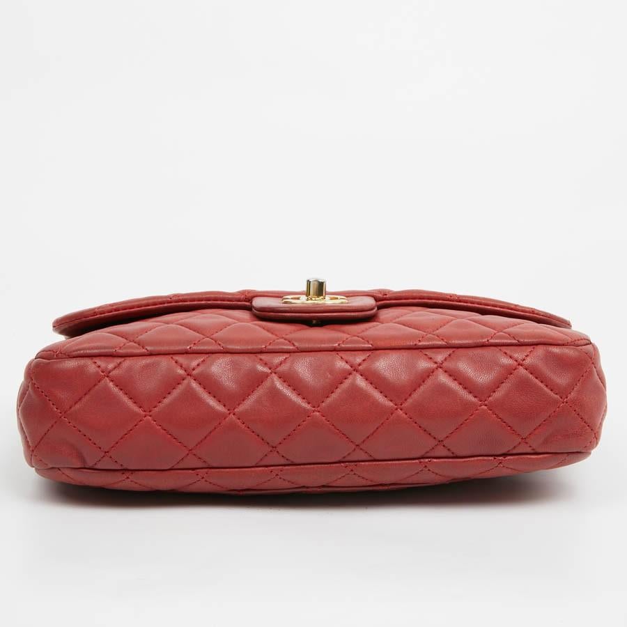 Timeless Chanel Limited Edition Quilted Red Bag With Charms In Good Condition In Paris, FR