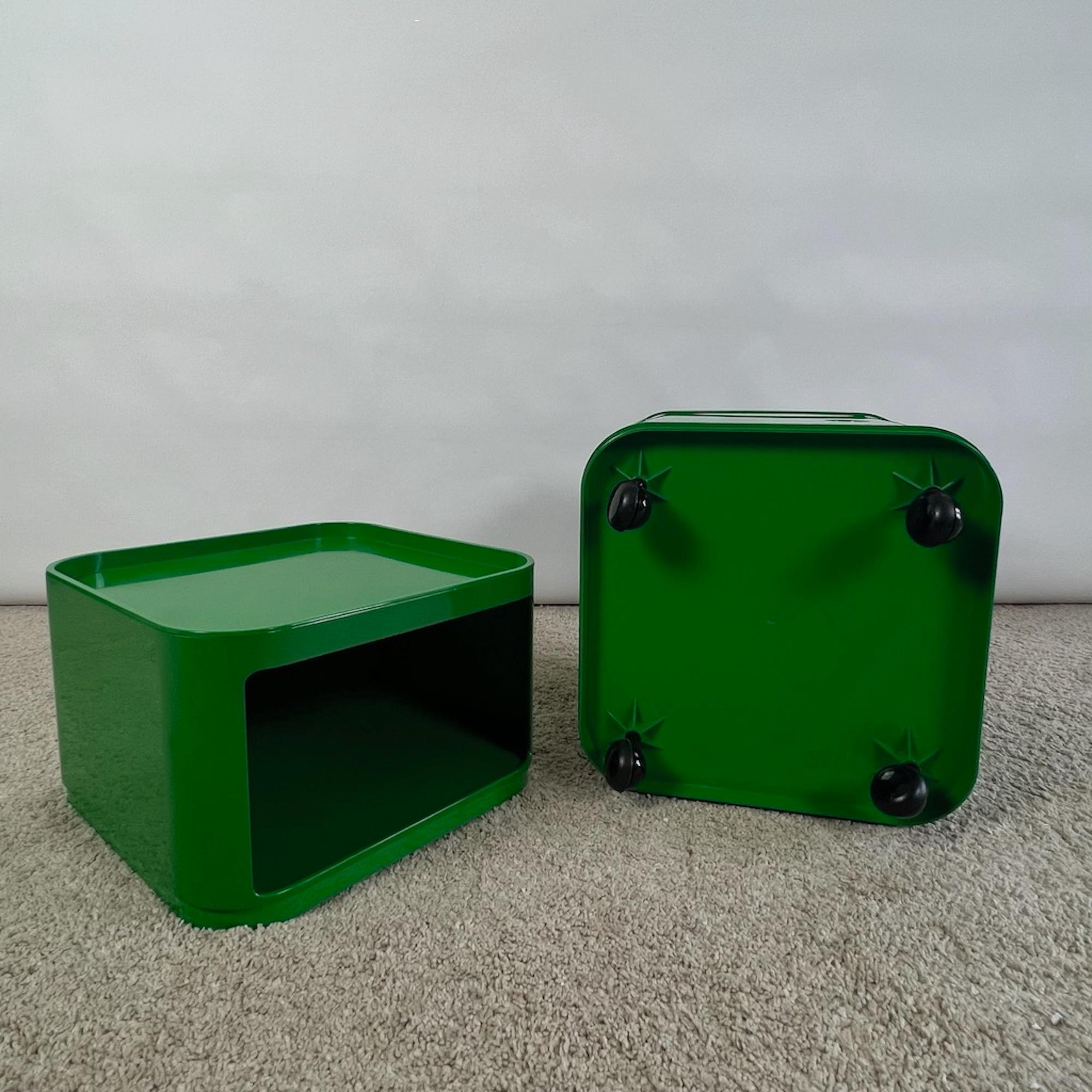 Kartell Componibili Cabinet Set in Green by Anna Castelli Ferrieri, 1960s In Good Condition In San Benedetto Del Tronto, IT