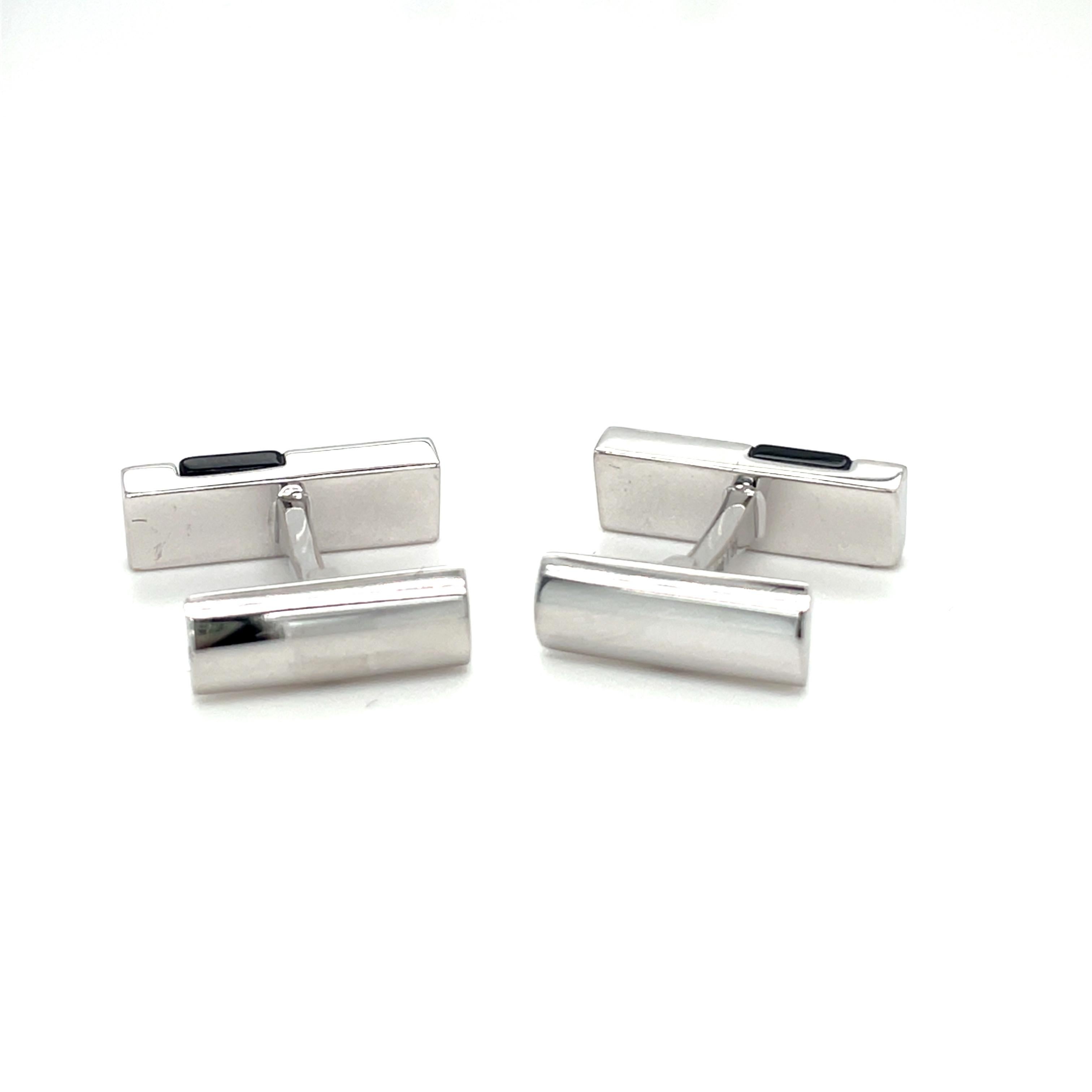 Contemporary Timeless Cufflinks ONYX For Sale