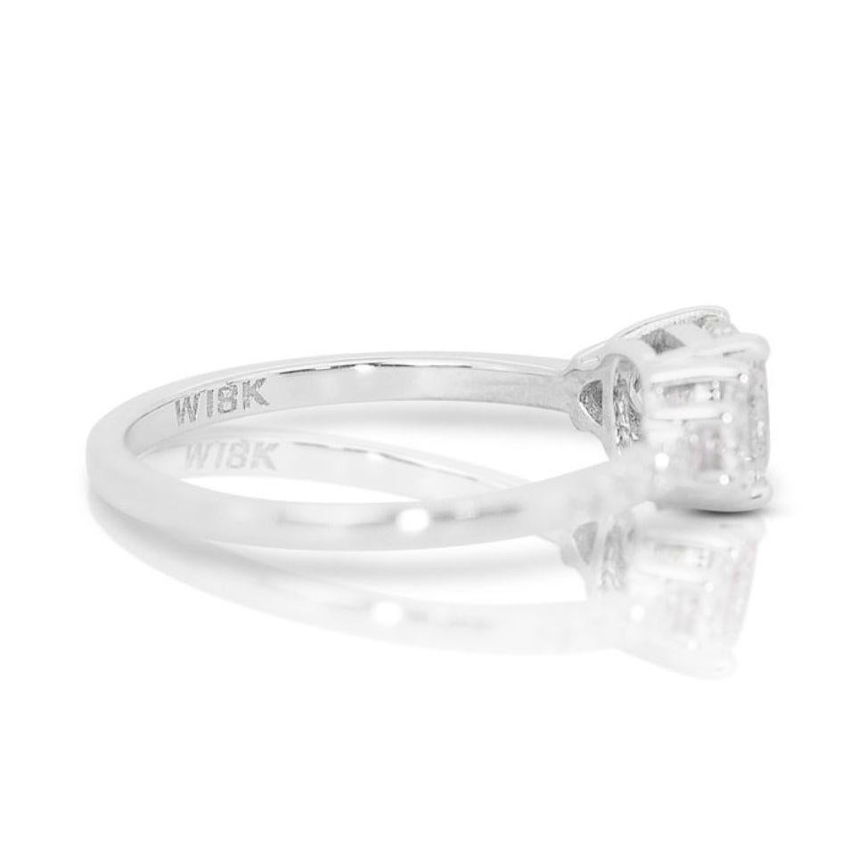 Timeless Cushion Sparkle: 0.81 Carat Diamond Ring with Dazzling Accents 1
