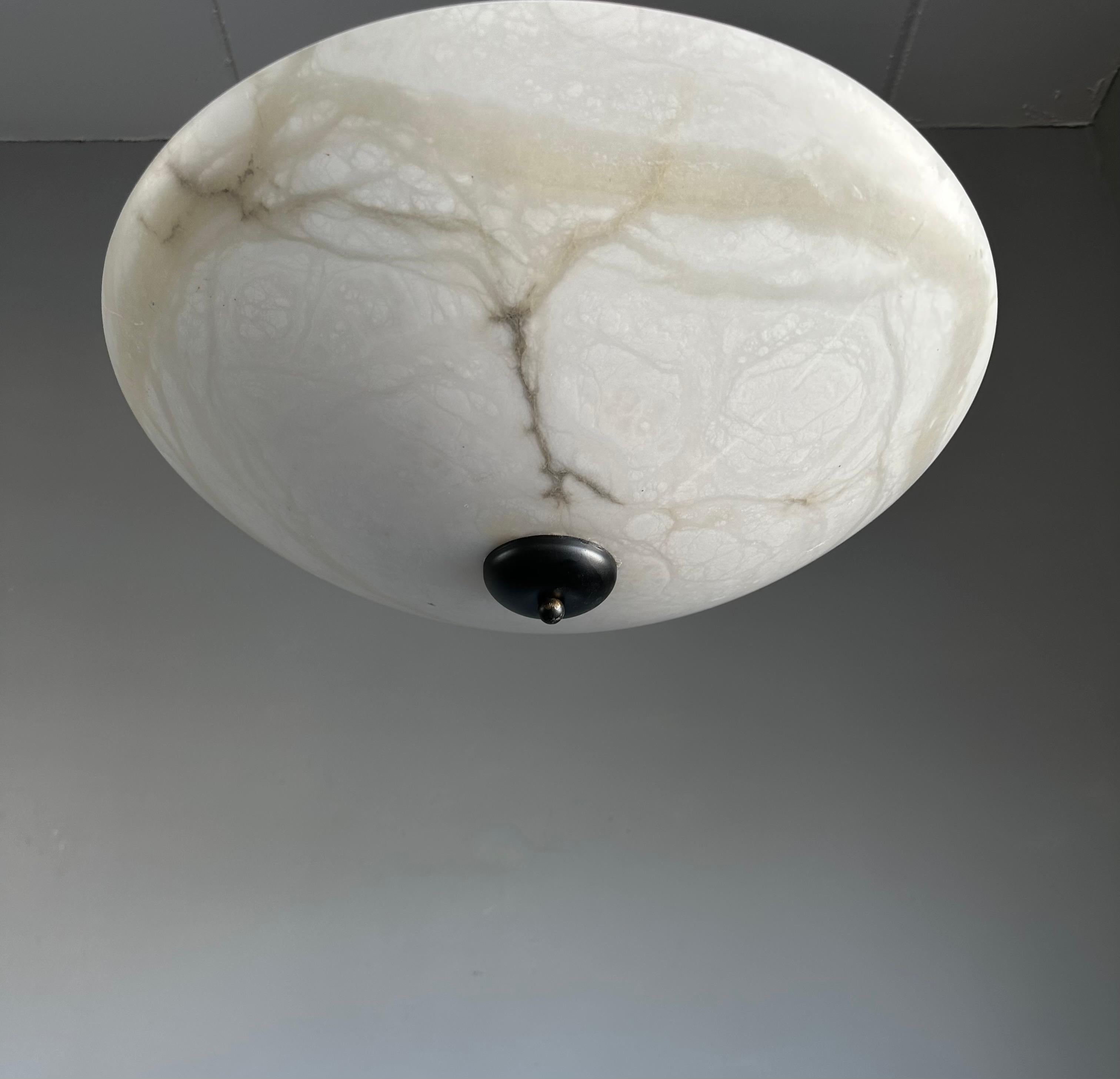 Timeless Design & Large Art Deco Design Alabaster Flush Mount / Pendant Lamp 13