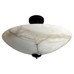 Timeless Design & Large Art Deco Design Alabaster Flush Mount / Pendant Lamp