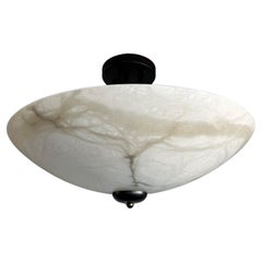 Timeless Design & Large Art Deco Design Alabaster Flush Mount / Pendant Light