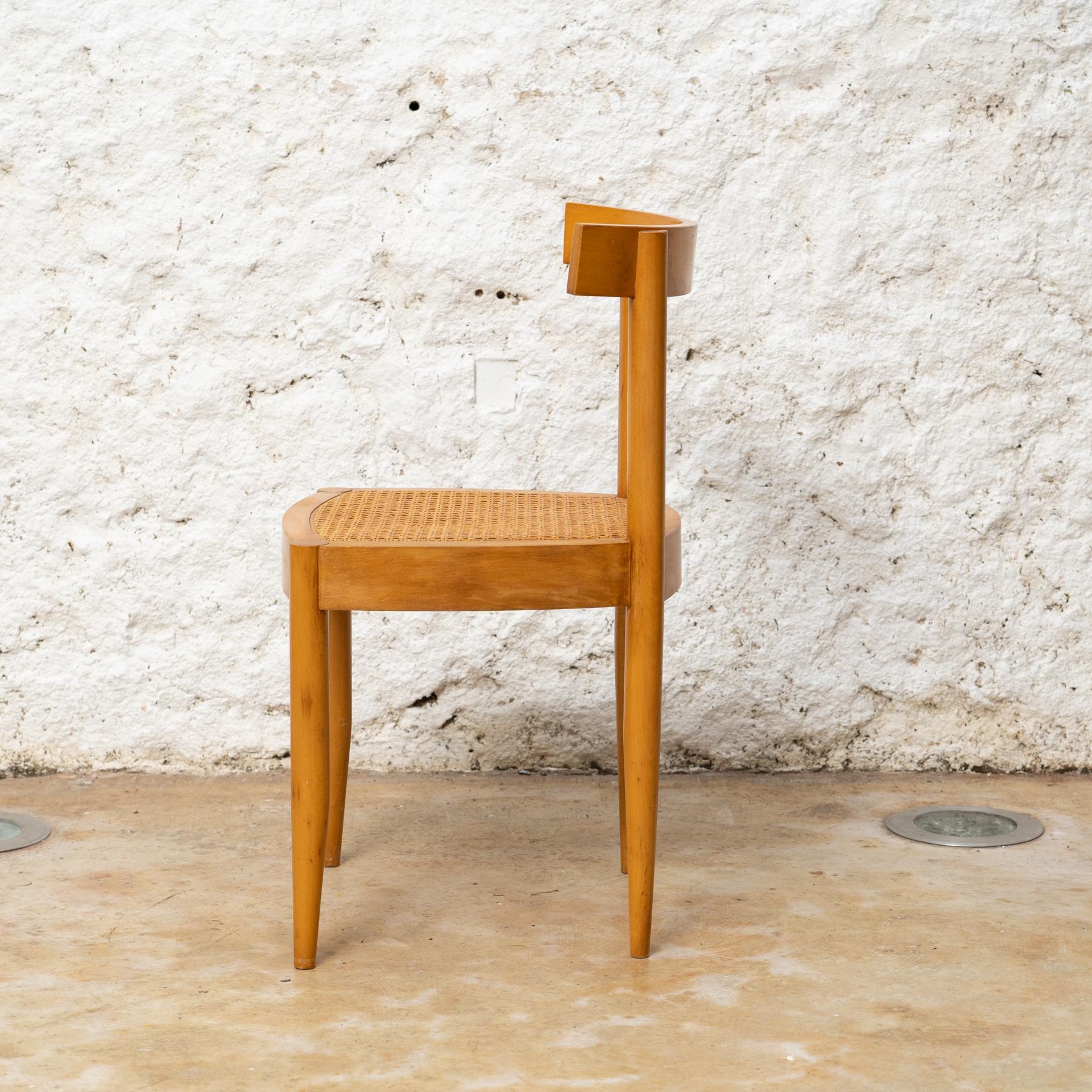 Wood Timeless Design: 'Reno' Chair by Correa and Milà for Gres, Spain, circa 1961 For Sale