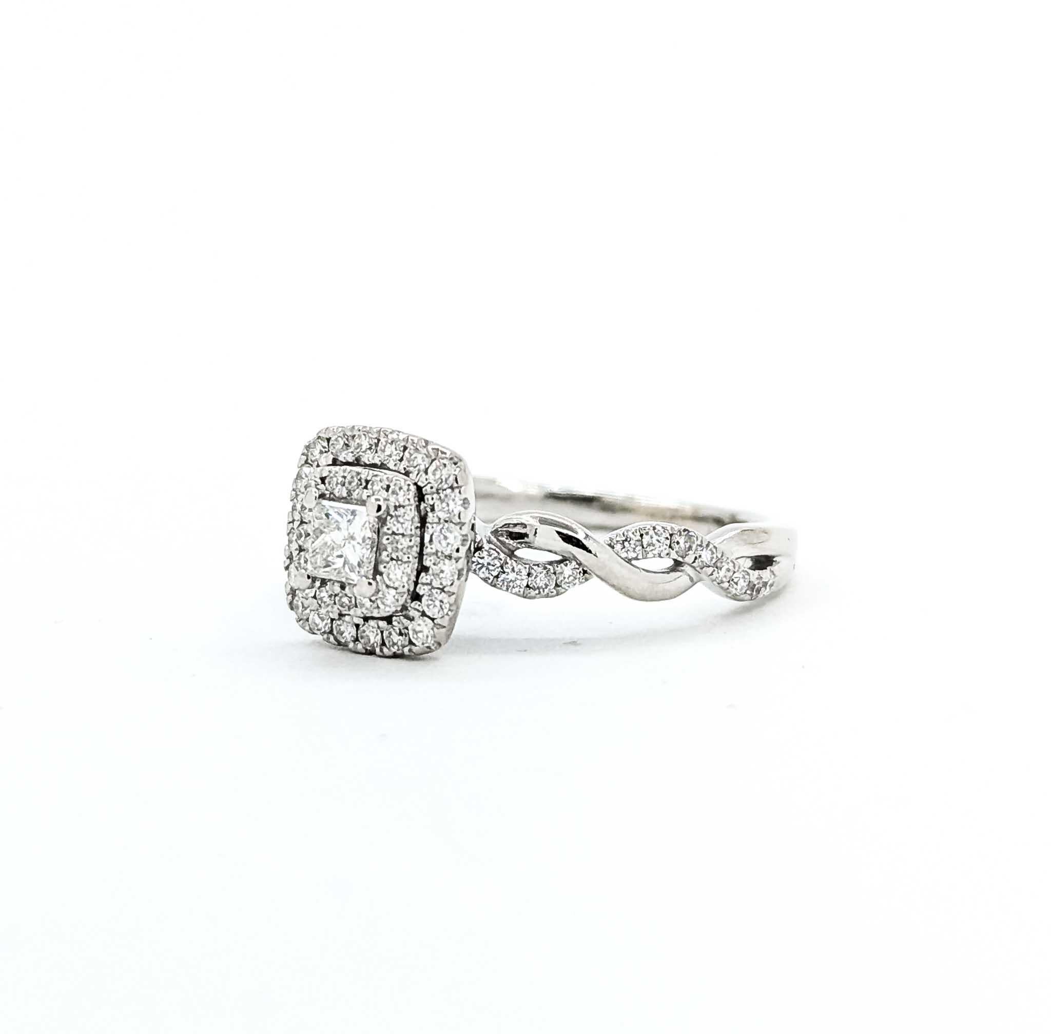 Contemporain Elegance intemporelle du diamant en or blanc 10k en vente